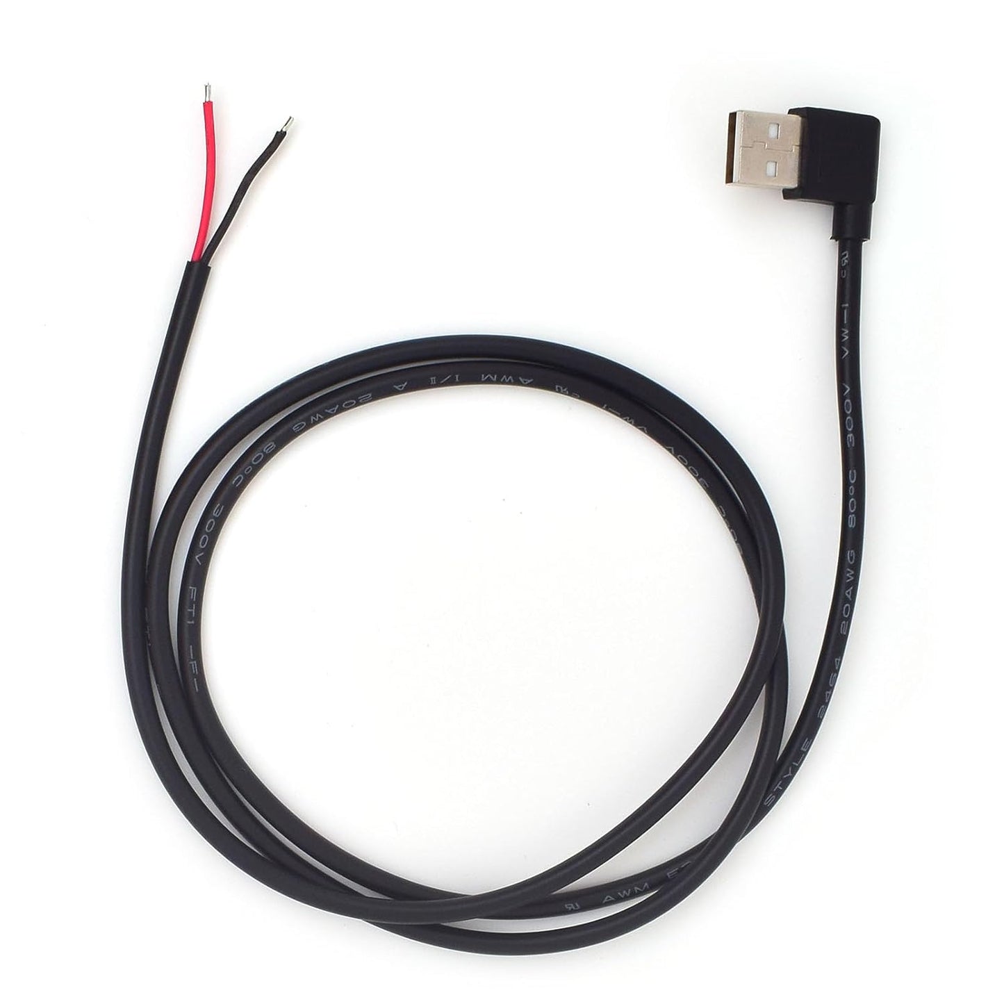 Convenient 90-Degree USB Pigtail Cable - 5V 5A Power