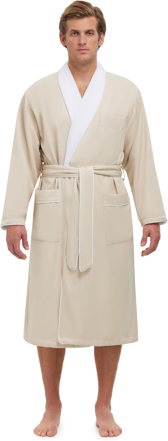 Plush Lined Microfiber Bath Robe for Women or Men - Luxury Spa
