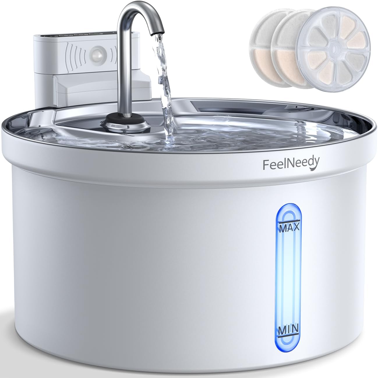 Wireless Cat Water Fountain with Motion Sensor for Pets