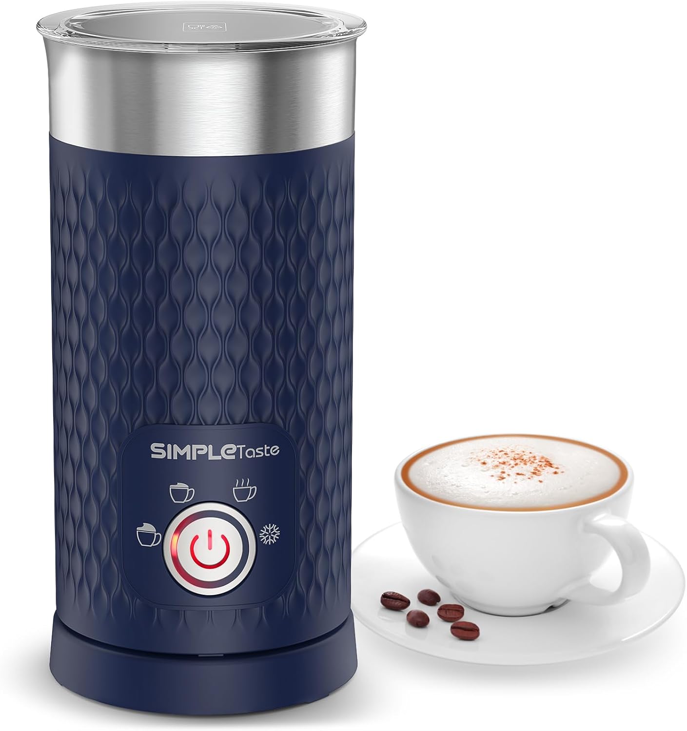 SIMPLETASTE 4-in-1 Milk Frother: Perfect Foam Every Time!