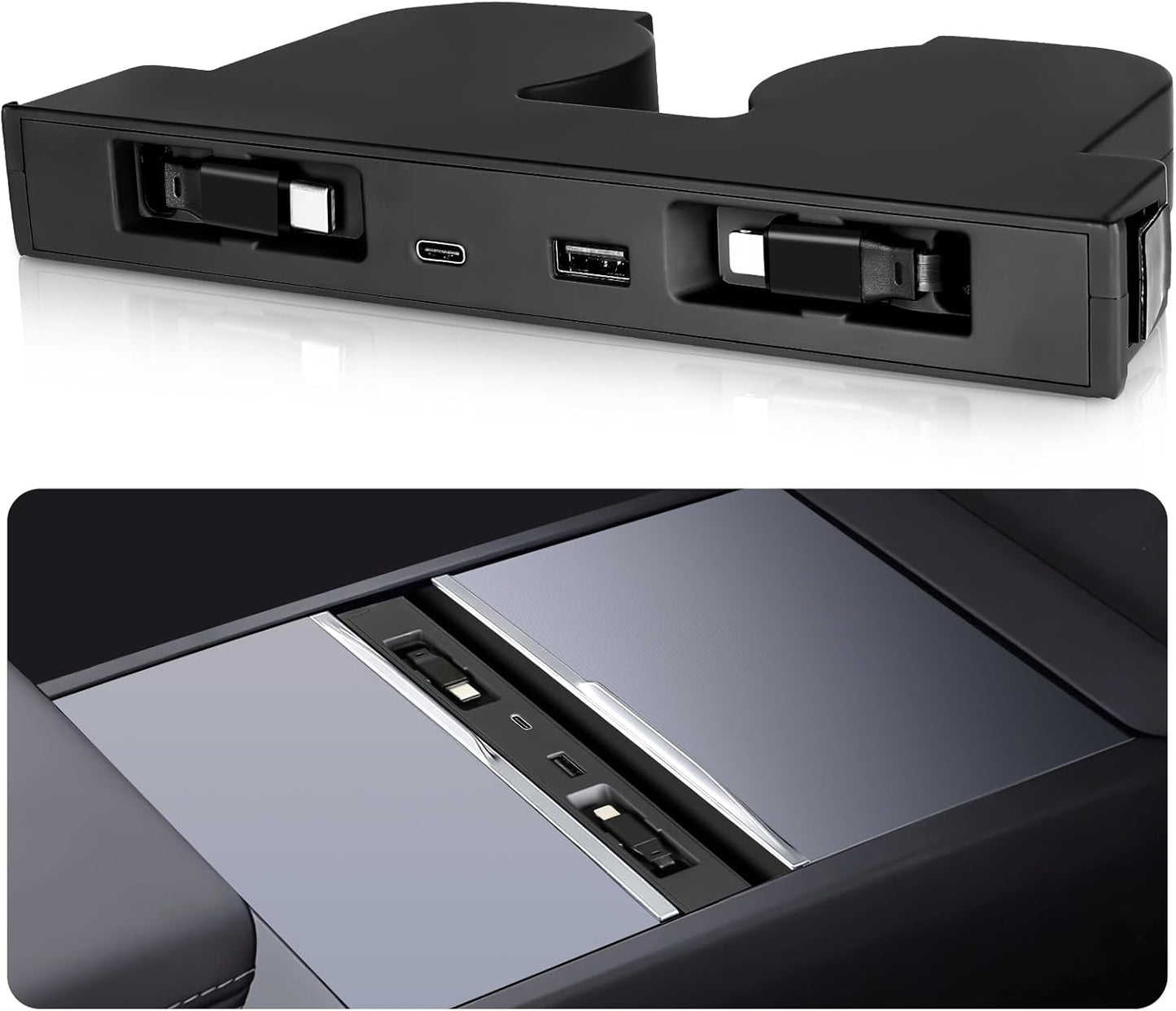 USB Hub for Tesla Model Y and Model 3 with Fast Charging Ports