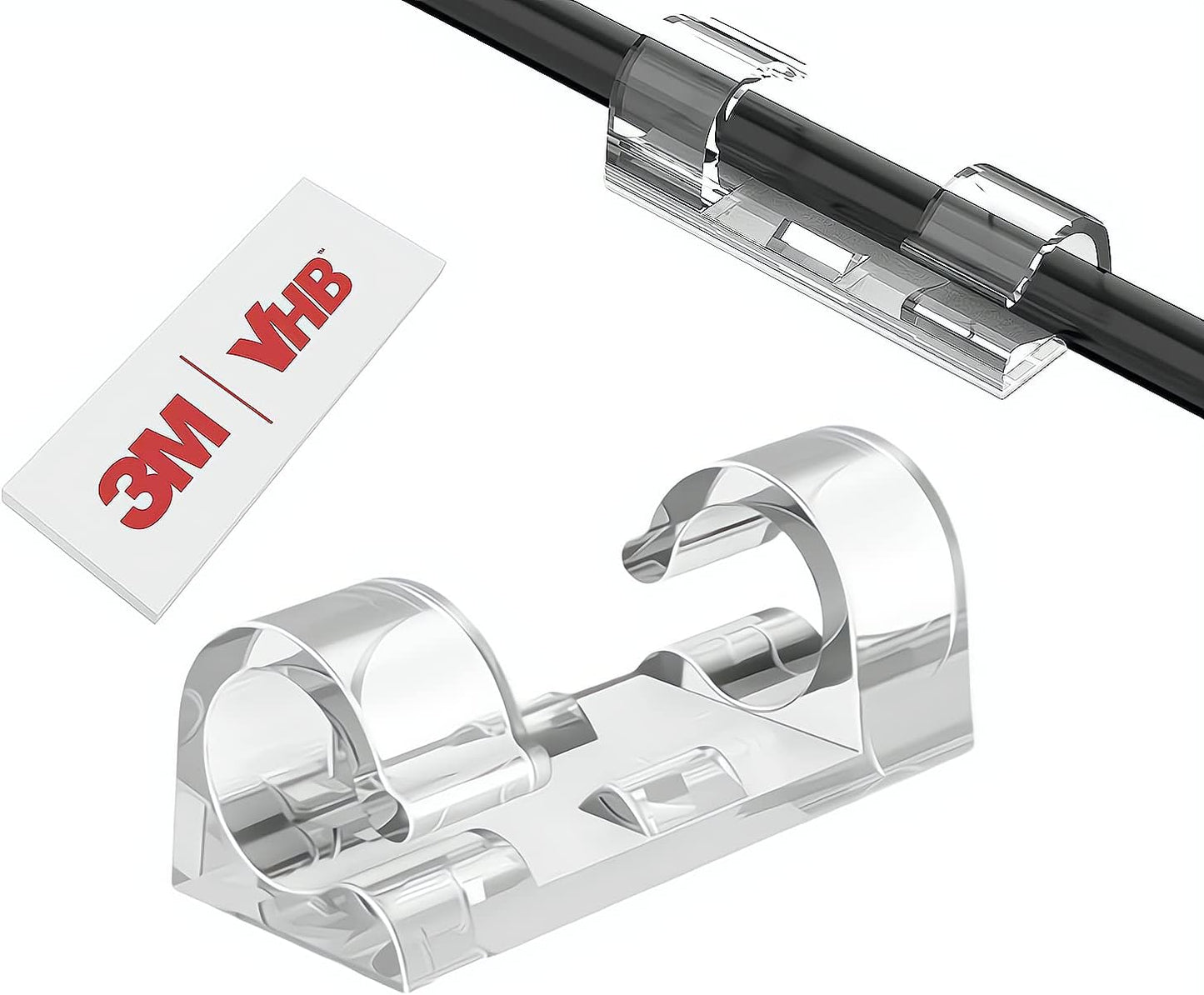 200pc AFFAVON Cable Clips - Max. 1/4 Wire Hider!