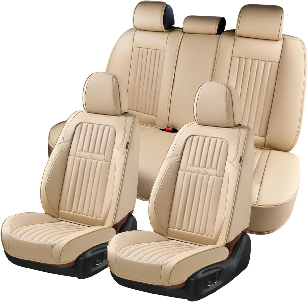 Coverado Front and Back Seat Covers for Cars - Nappa Leather