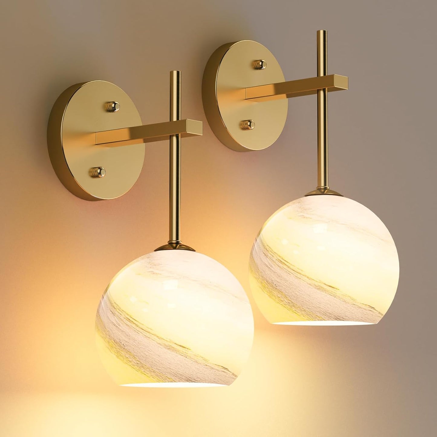 MOITA Wireless Battery Operated Wall Sconces with Remote Control