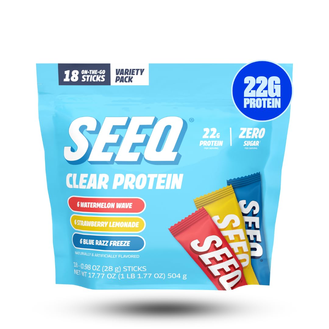 SEEQ Clear Protein Powder Sample Pack - Refreshing Whey Isolate