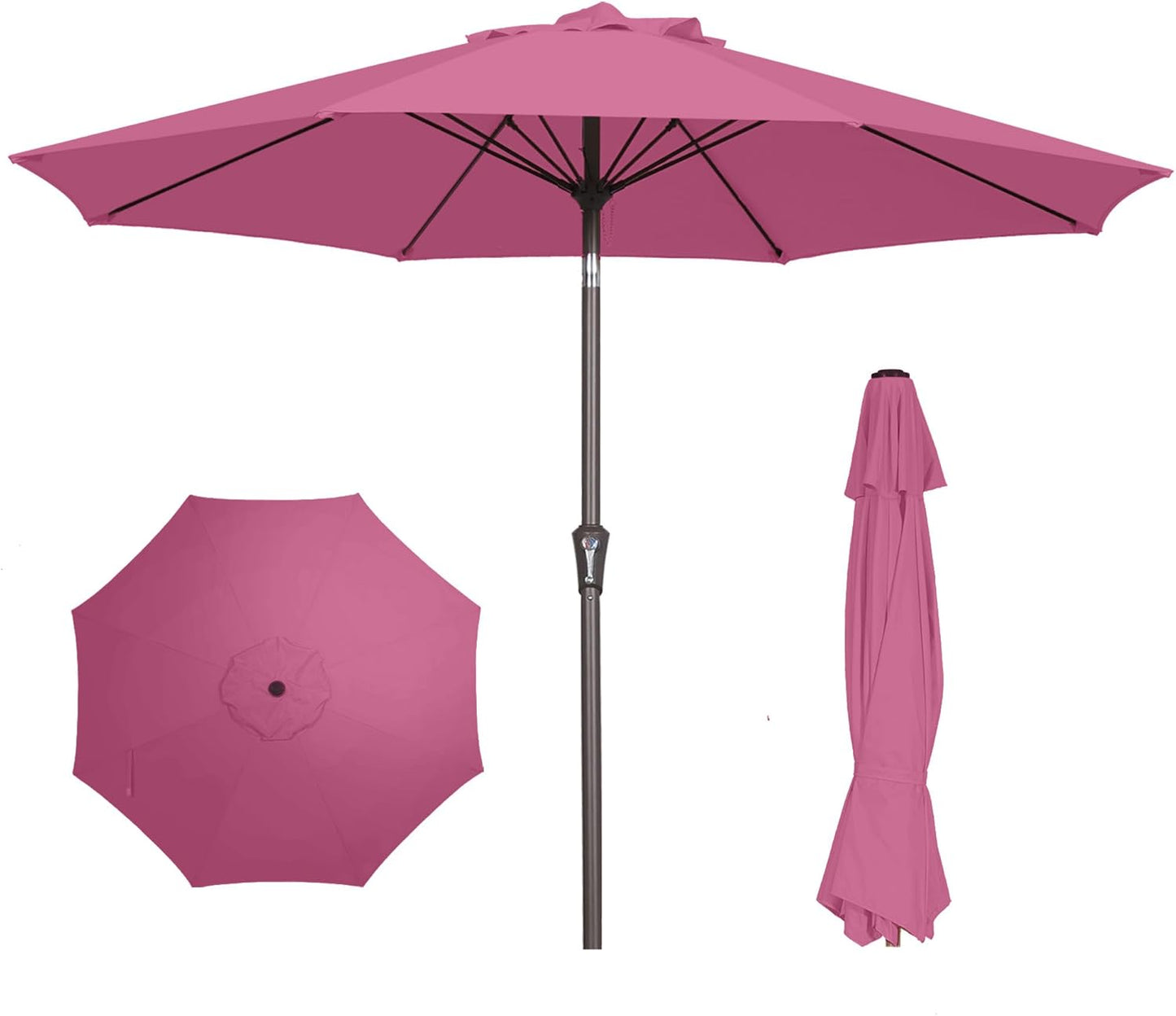 PatioKingdom 9FT Outdoor Umbrella for Garden and Backyard Use