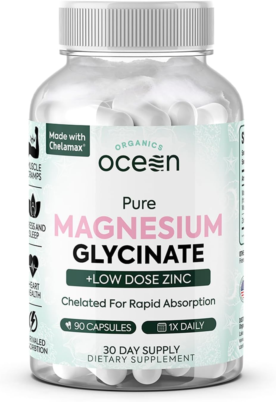 Organics Ocean Magnesium Glycinate with Zinc for Sleep Support