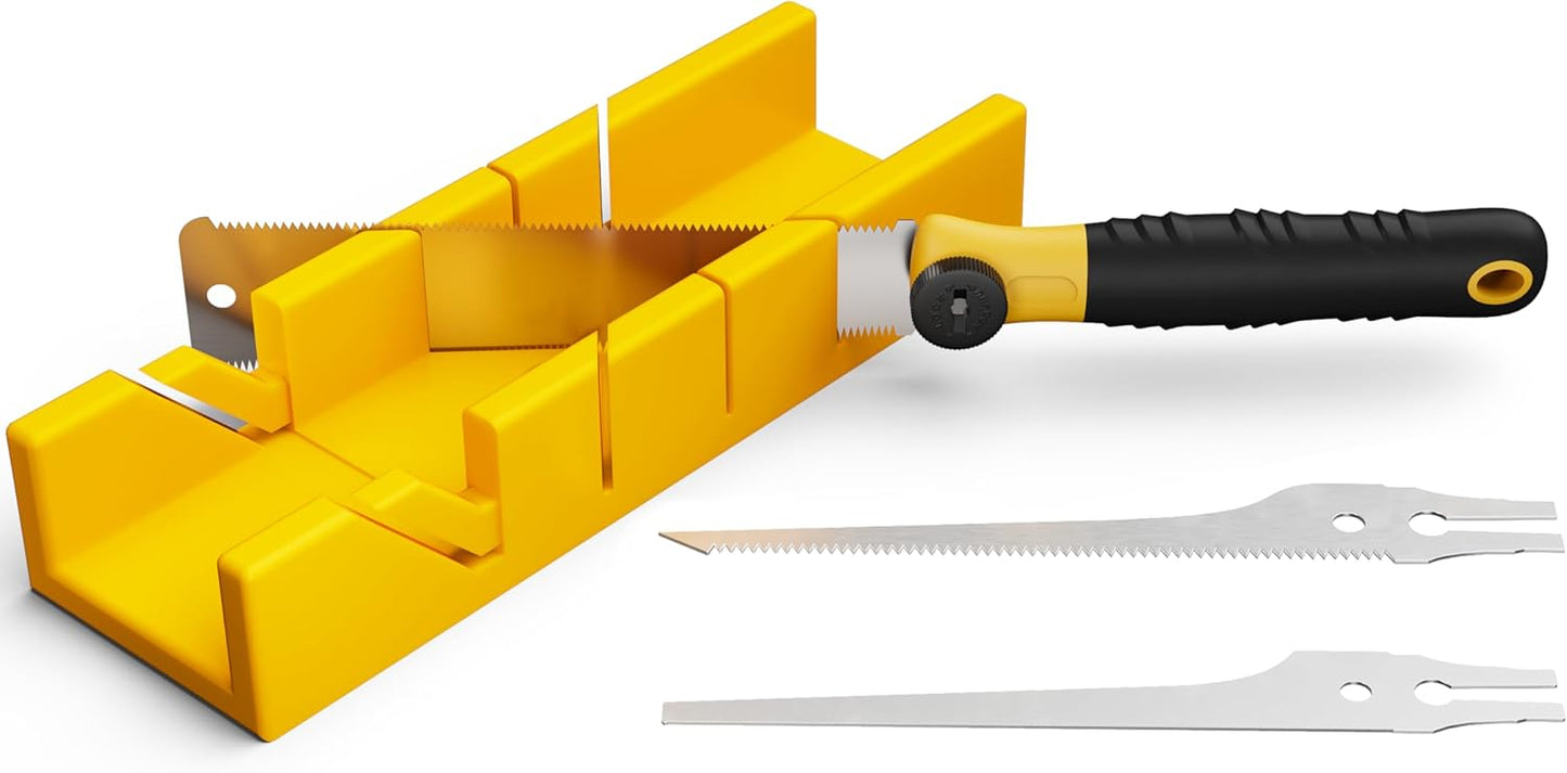 GARTOL Miter Box and Saw Set for Precise Wood Cutting Tasks