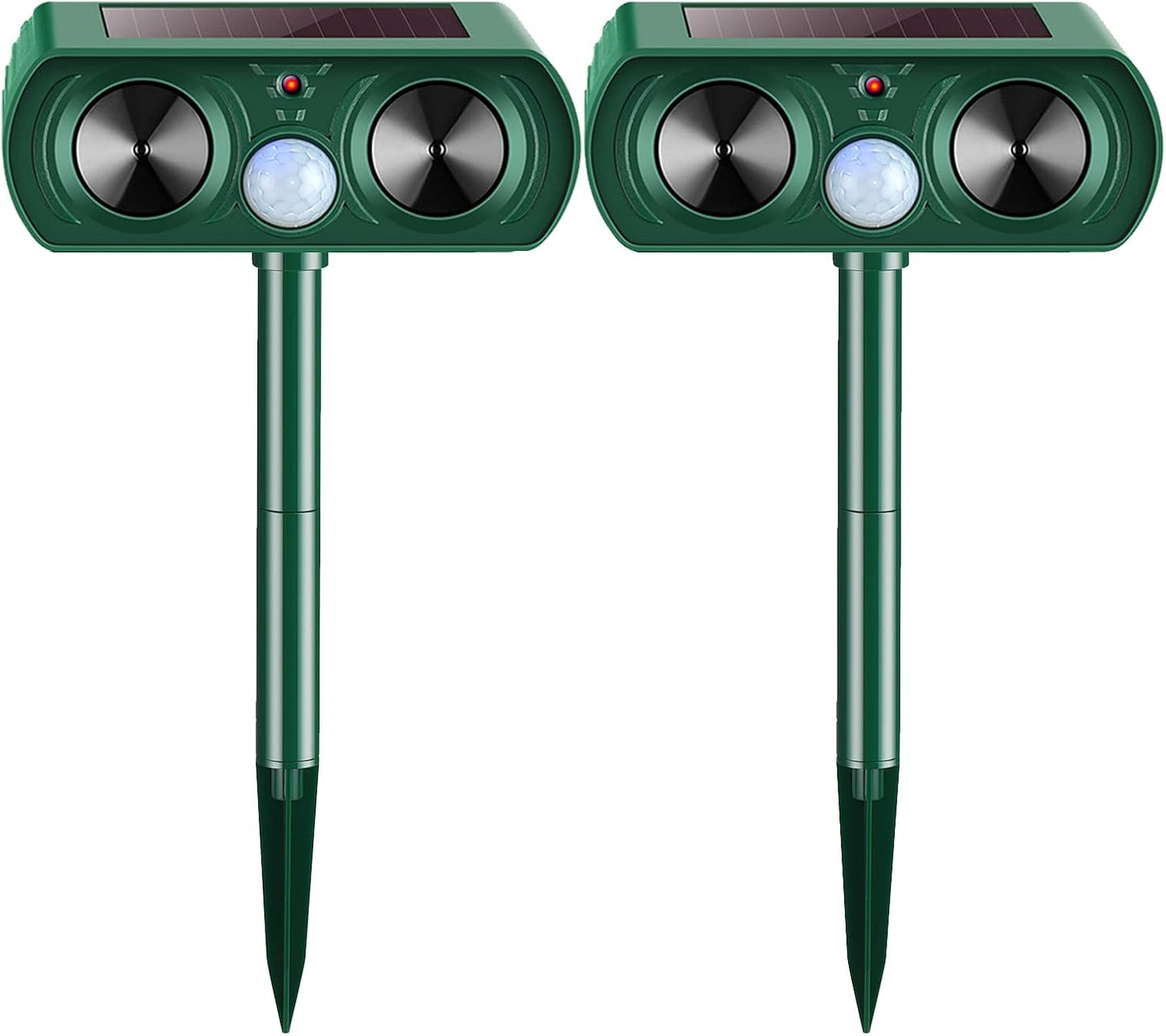 2 Pack Solar Ultrasonic Animal Repeller for Yard and Garden