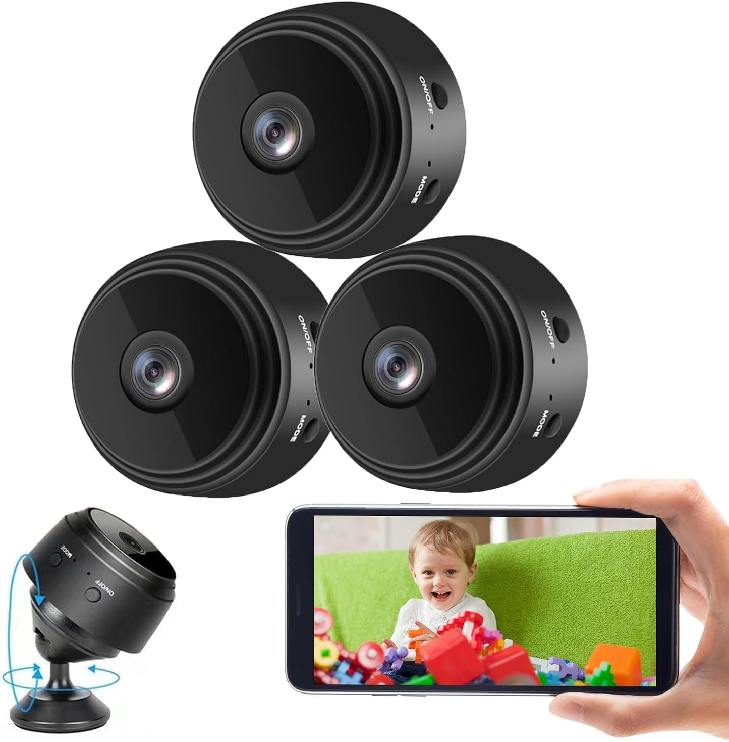 WiFi Hidden Spy Cam Trio: 1080P HD Security Bundle