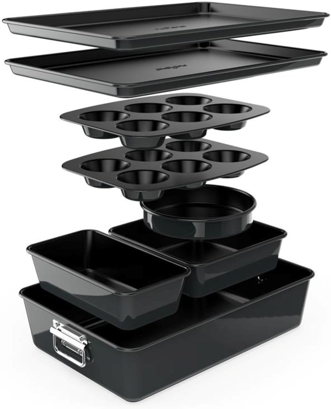 NutriChef 8-Piece Nonstick Bakeware Set for Delicious Baking