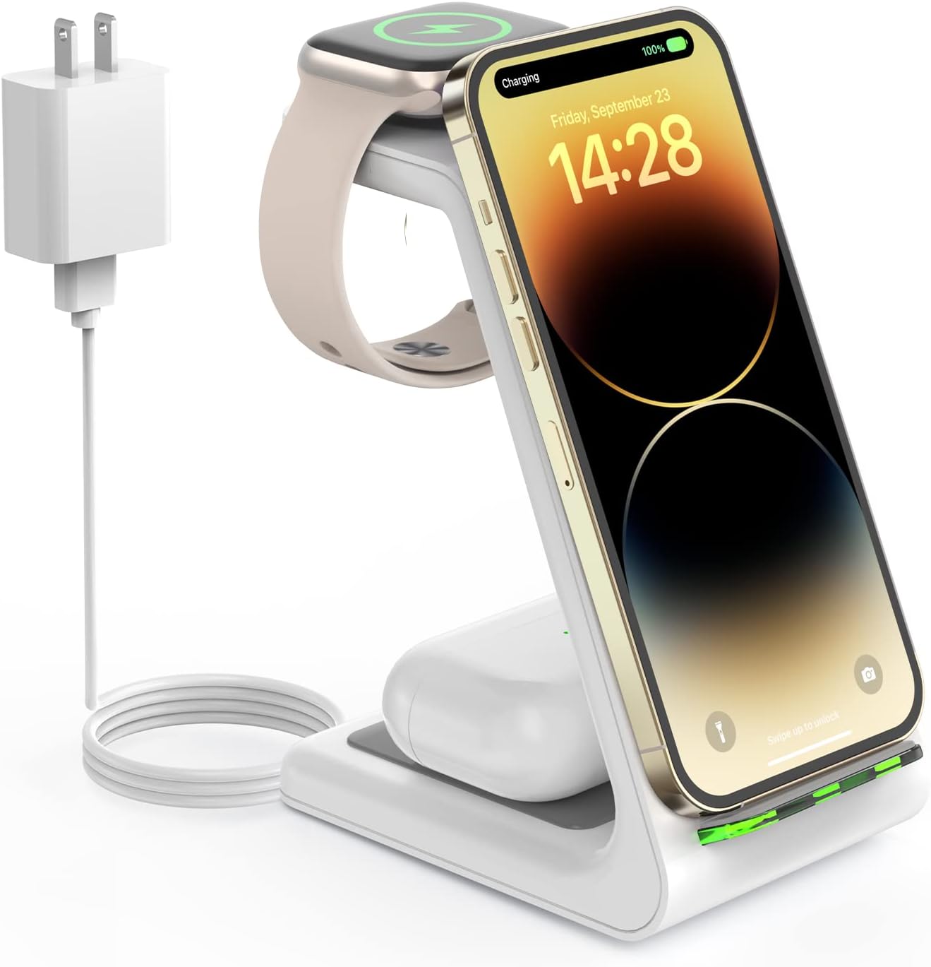 CIYOYO 3-in-1 Wireless Charger Station - Fast Charging!