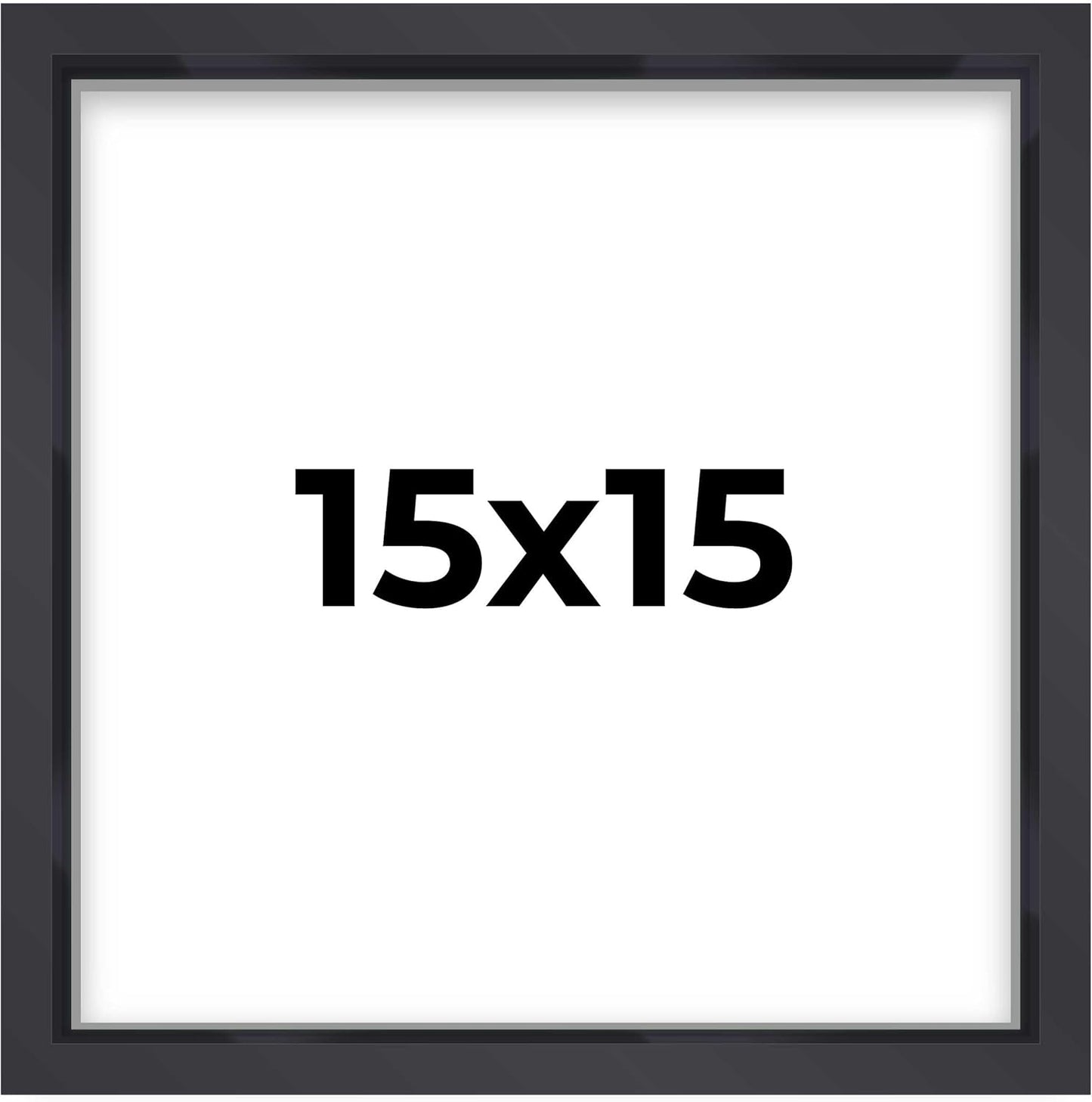 15x15 Shadow Box Frame with Contemporary Black Finish