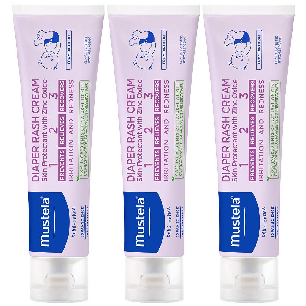 Mustela Diaper Rash Cream - 98% Natural, Zinc Oxide Formula
