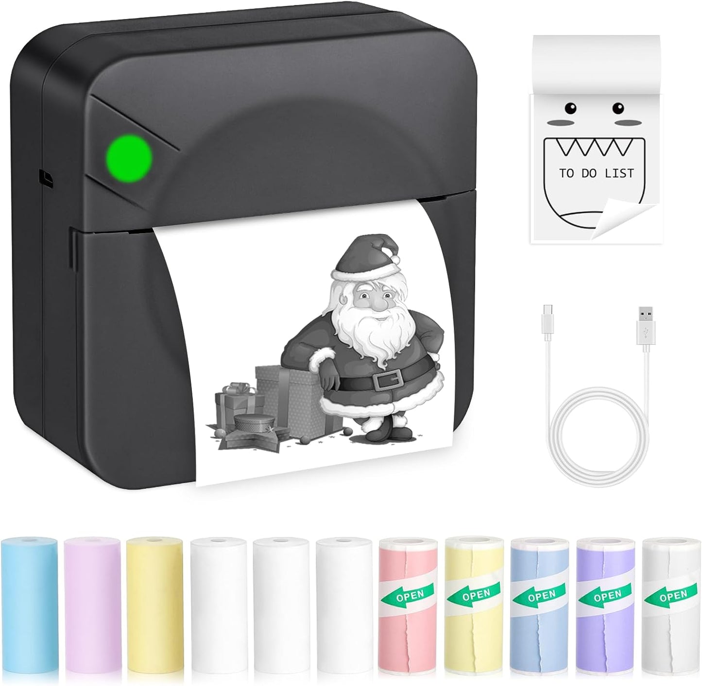 Zeacool Mini Bluetooth Printer - 11 Paper Rolls