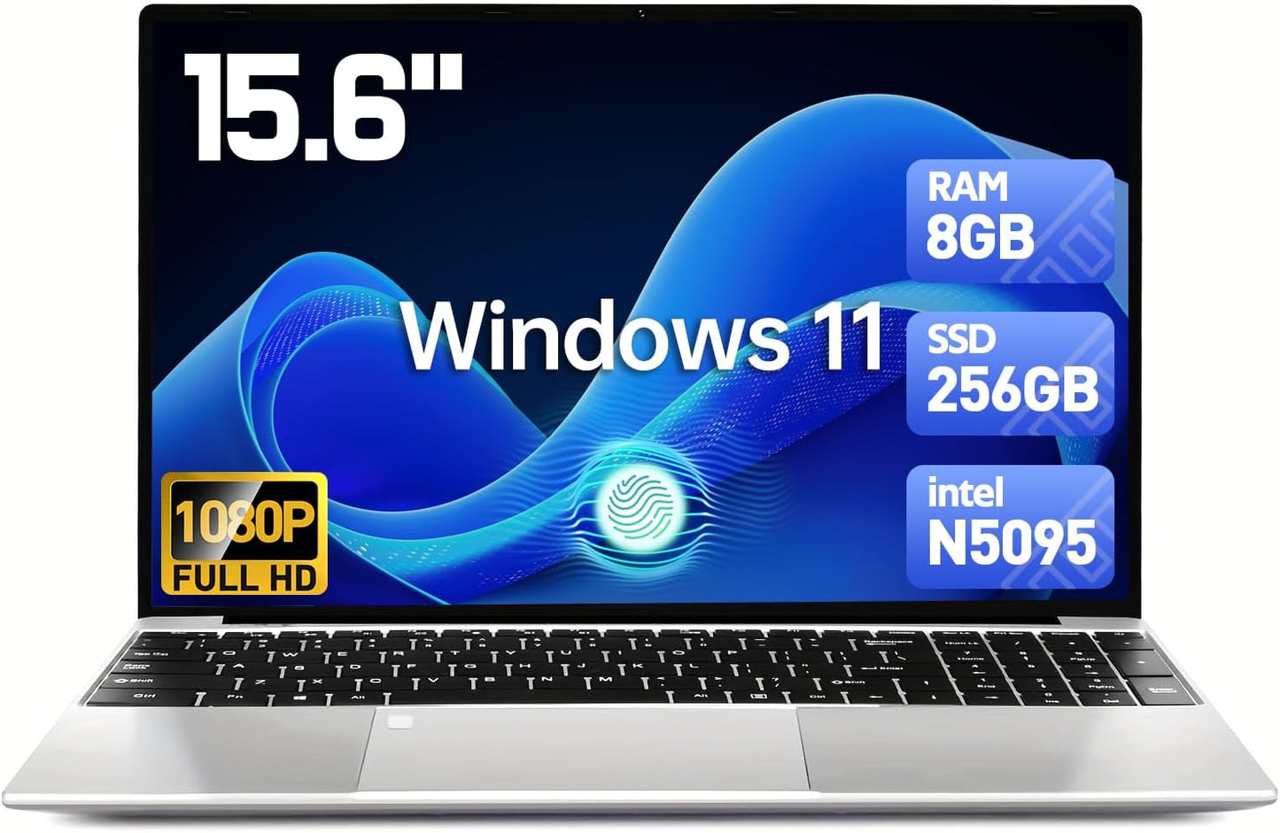 2025 Latest Laptop with Windows 11 and 15.6ft' Full HD Display