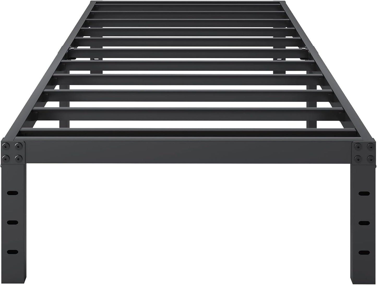 Twin Bed Frame with Steel Slats for Stability and Support