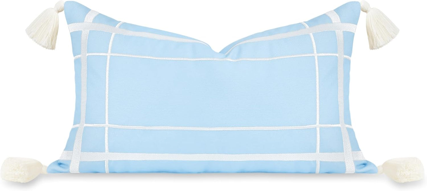 Hofdeco Premium Coastal Indoor Outdoor Lumbar Pillow Cover 12x20