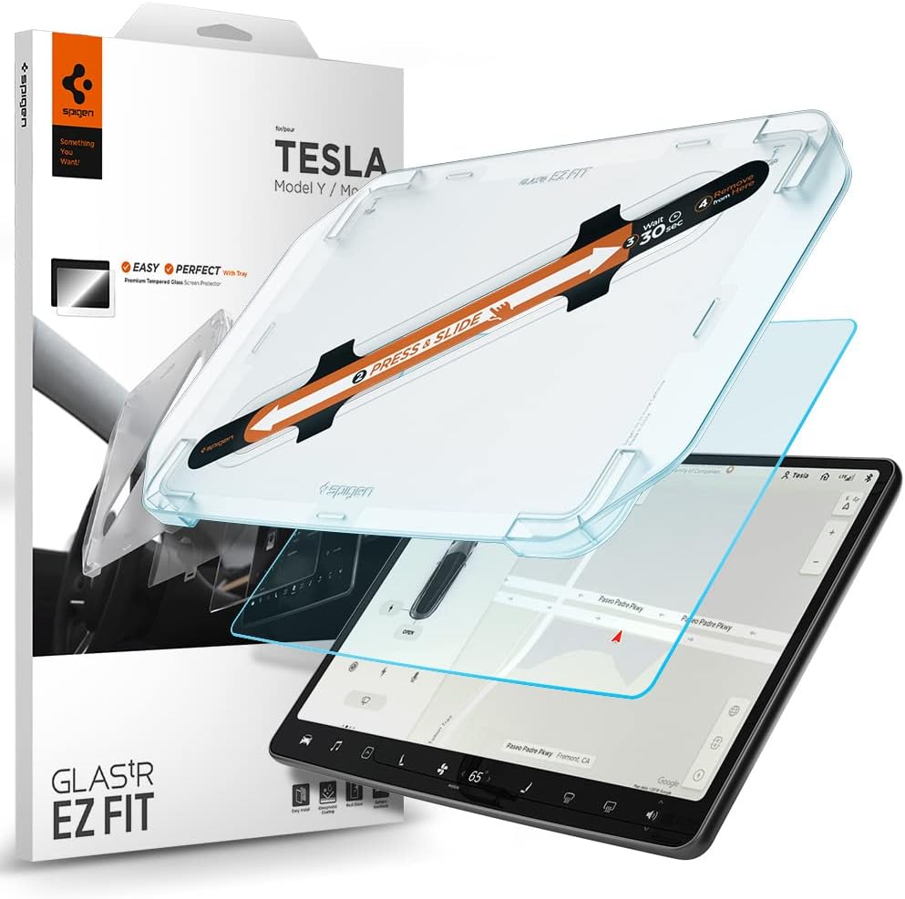 Spigen Tempered Glass Screen Protector for Tesla Model 3/Y