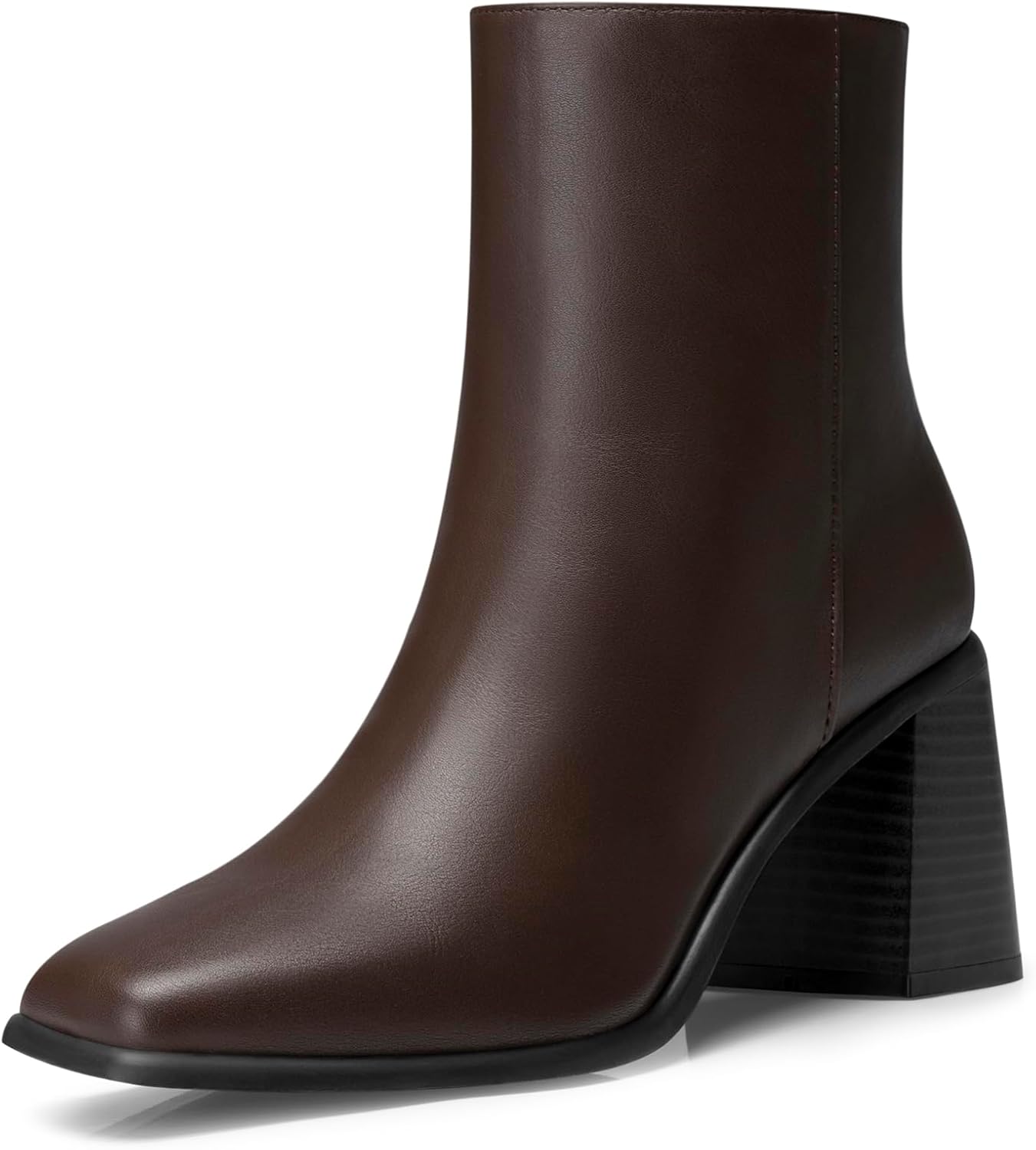 Women Heel Ankle Boots with 2.91 In Chunky Heels for Style