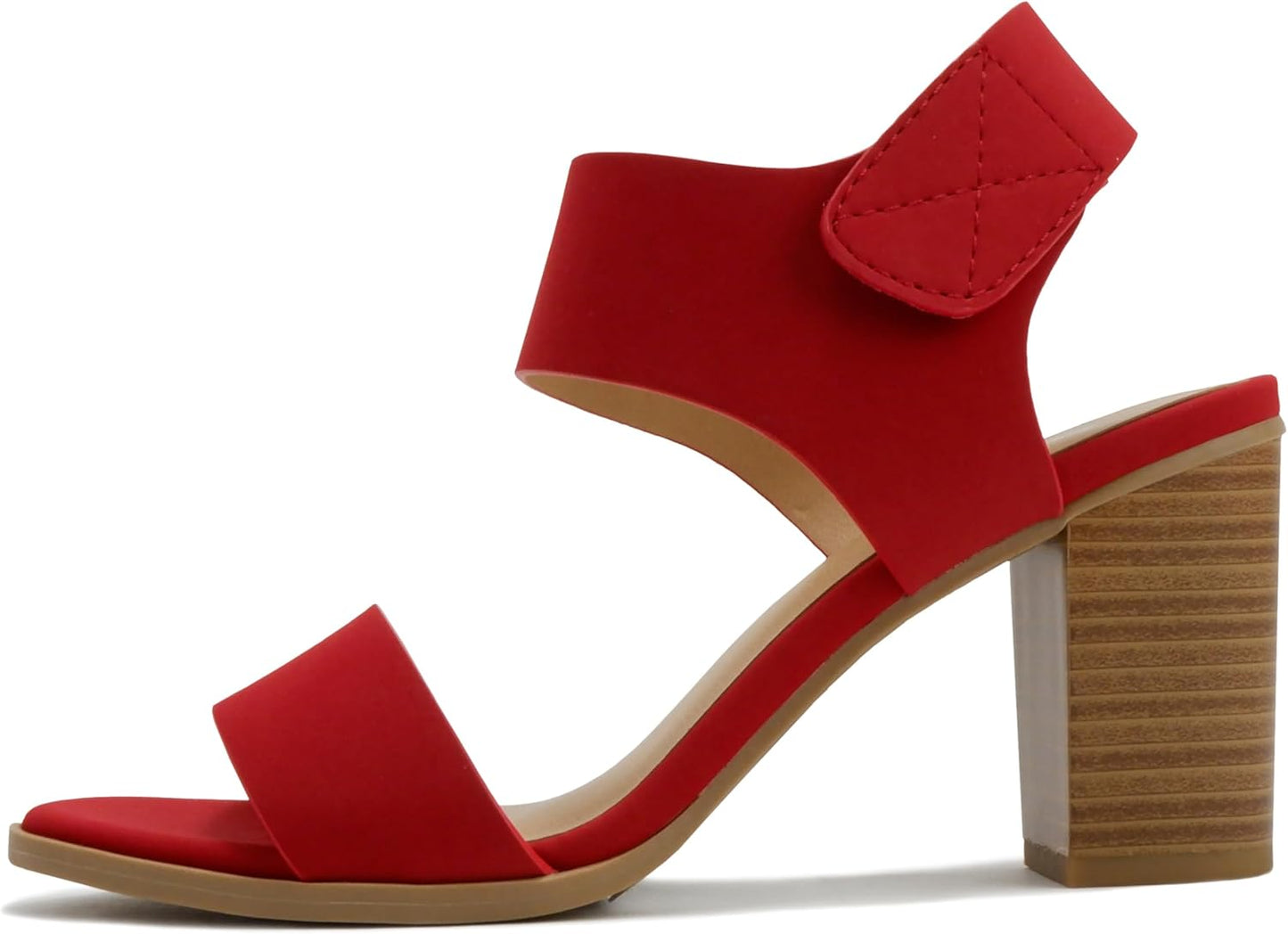 Soda Wait-A Women Open Round Toe Chunky Heel Dress Sandals