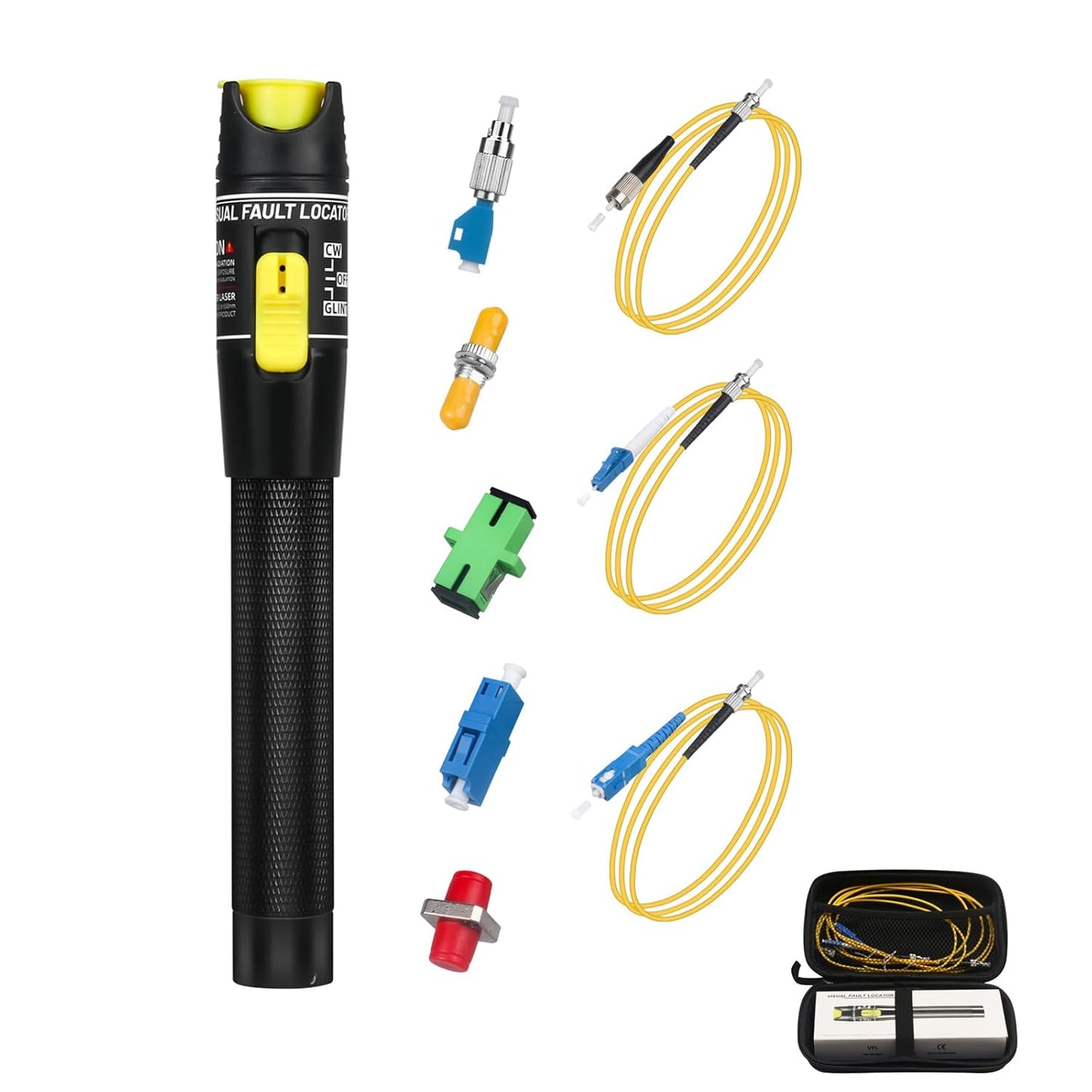 Fiber Optic Cable Troubleshoot Kit with Visual Fault Locator