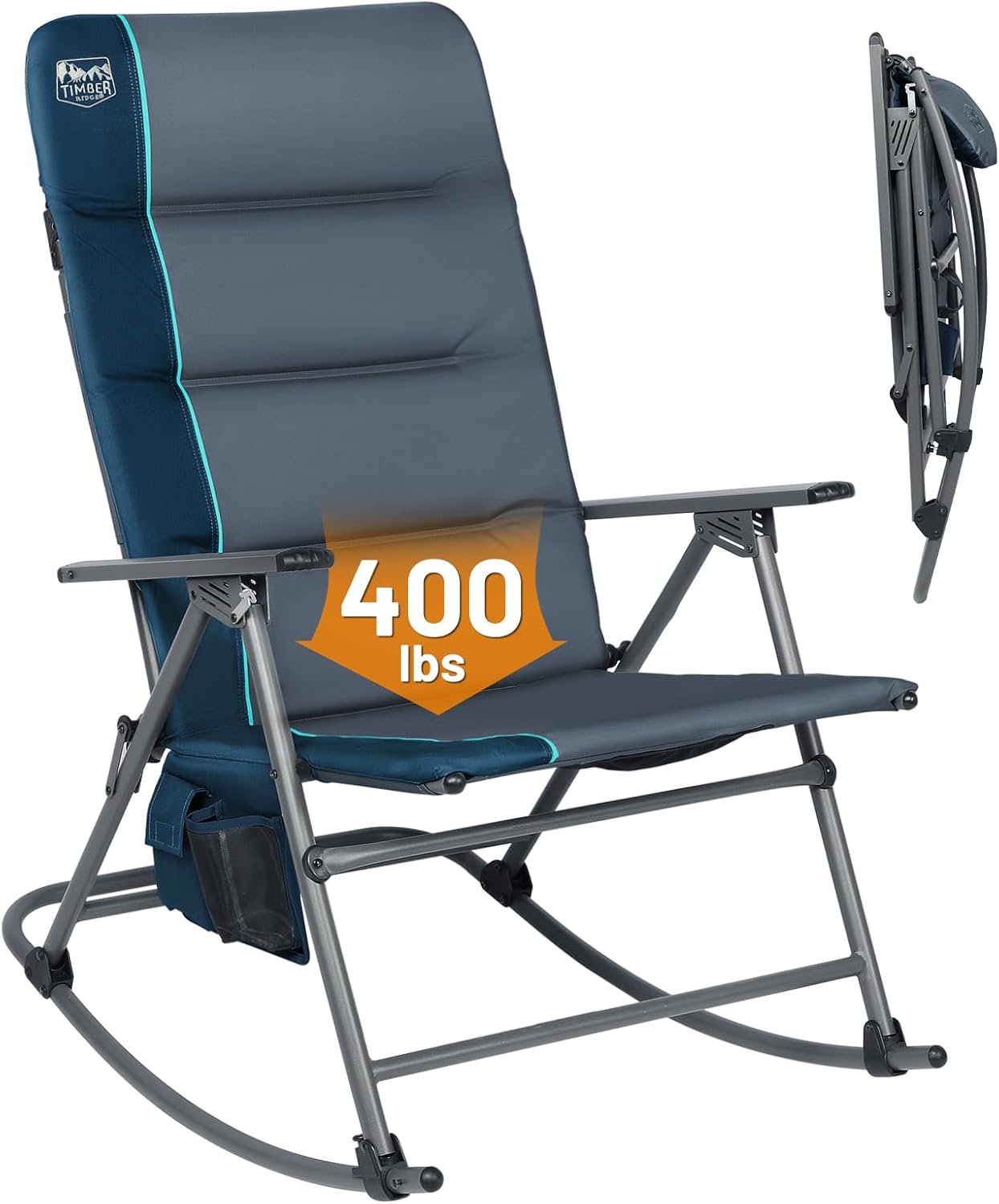 TIMBER RIDGE Oversized Rocking Chair - Portable & Padded