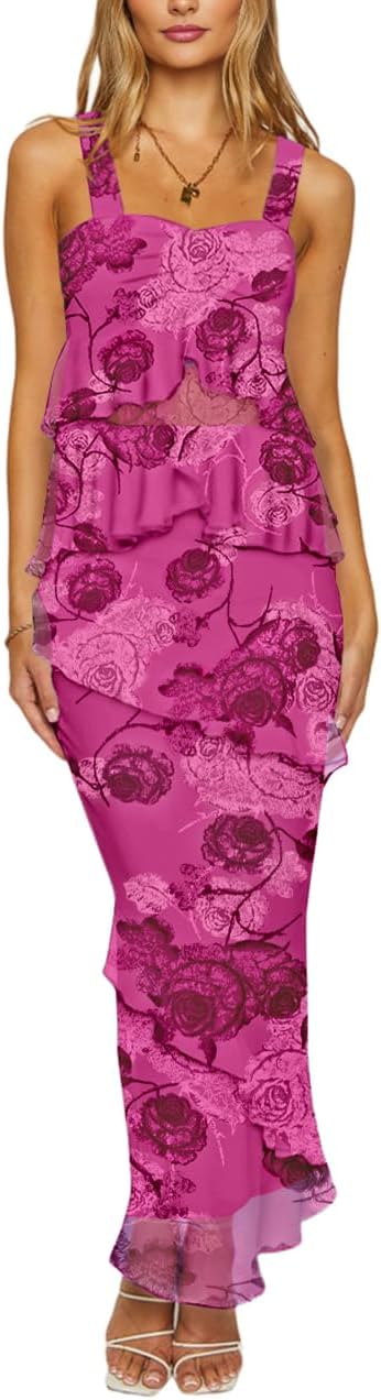 Lrady Women's Two Piece Skirt Sets for Beach and Weddings