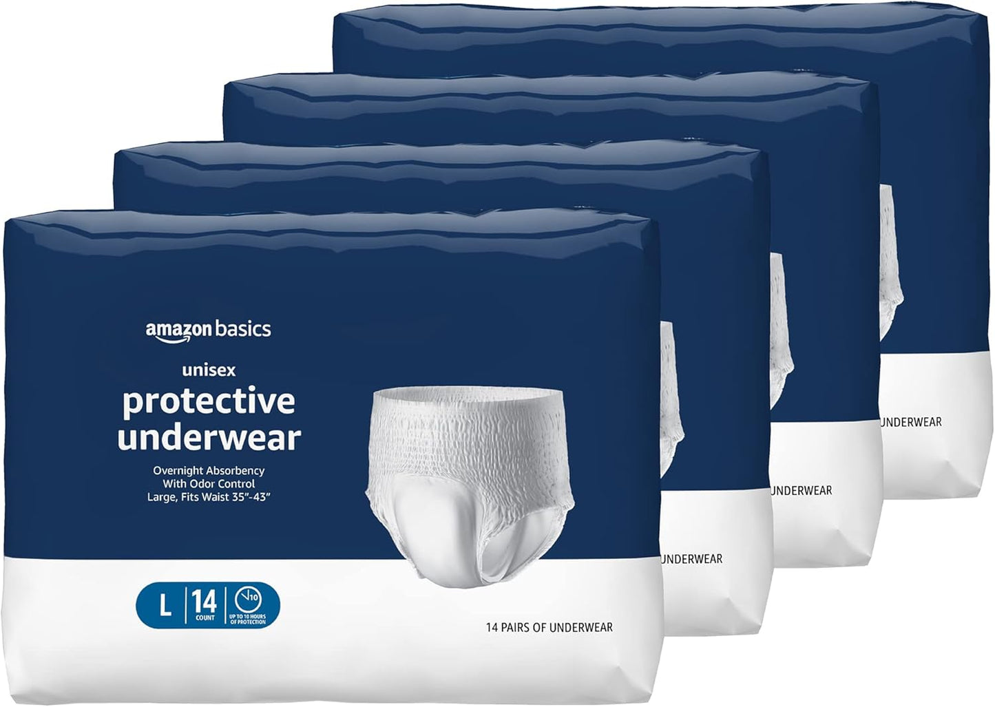 Basics Unisex Protective Underwear for Overnight Use