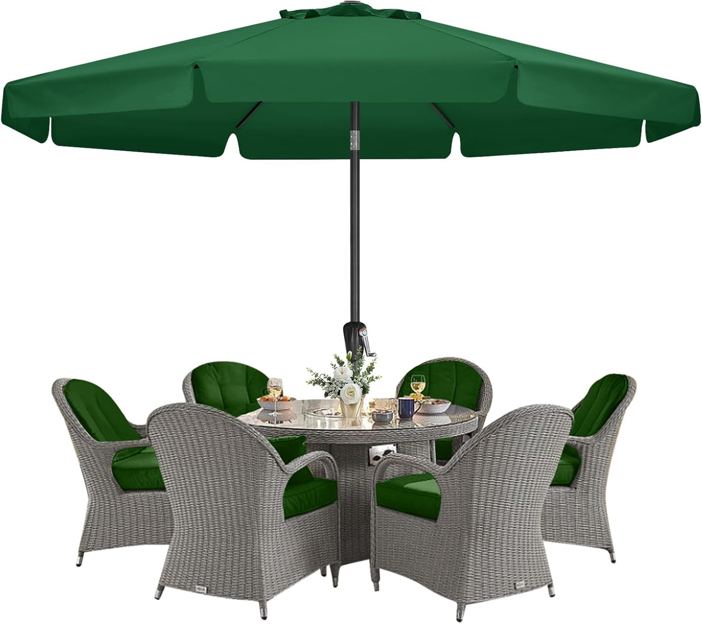 MASTERCANOPY Valance Patio Umbrella for Outdoor Table