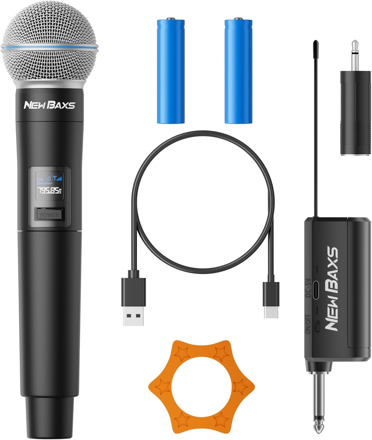 150FT Rechargeable Wireless Dynamic Mics for Karaoke & Events - NEW BAXS