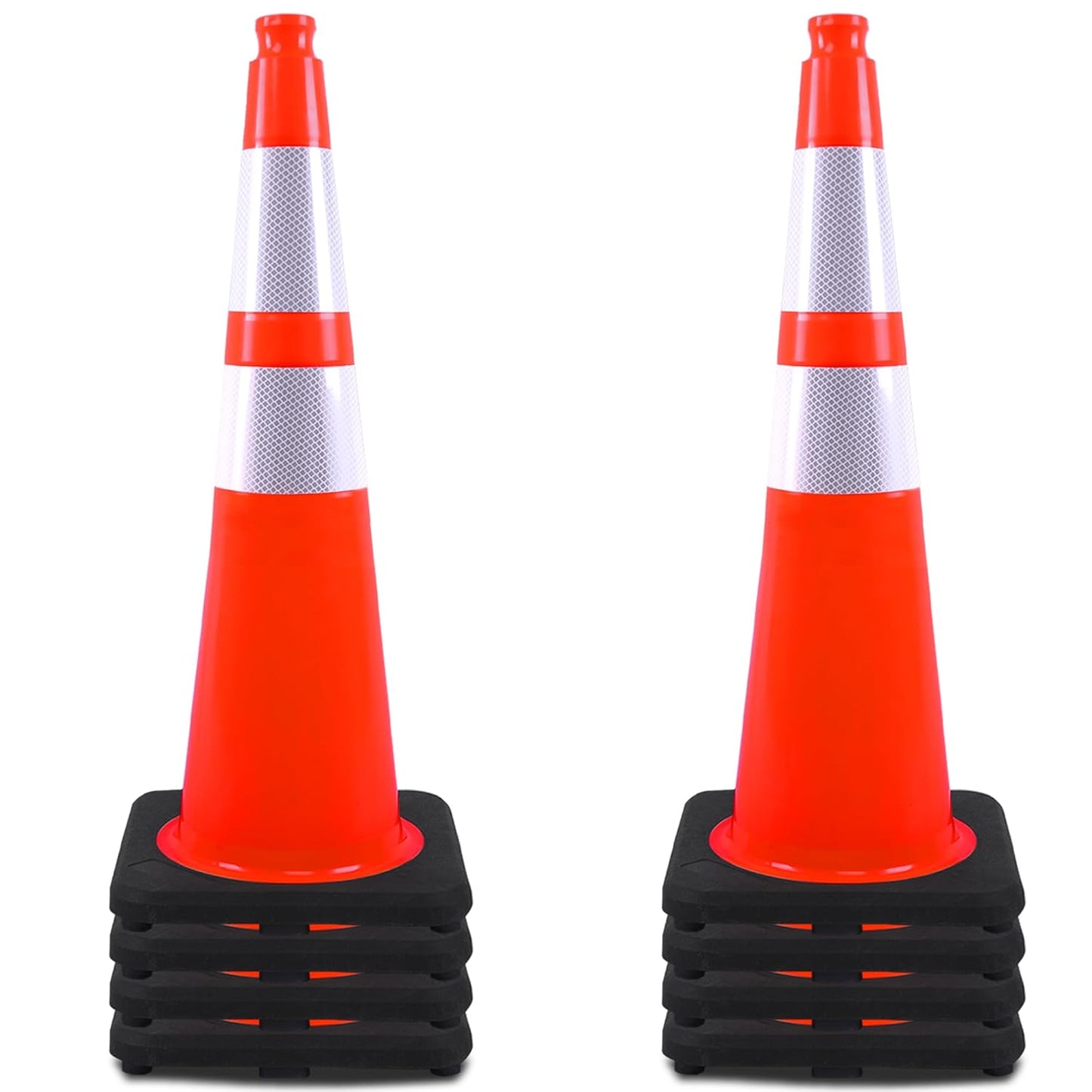 28 Inch Heavy Duty Traffic Cones for Roadwork and Safety