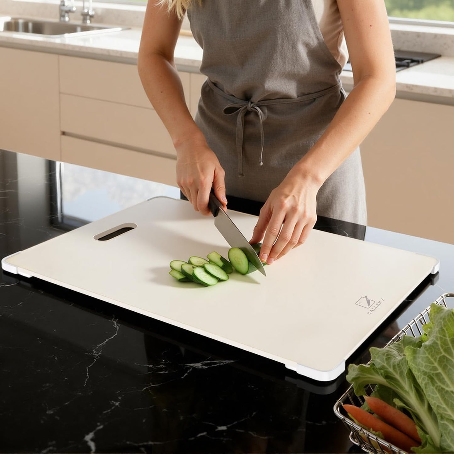 Non Toxic Tempered Glass Cutting Board for Kitchen Use