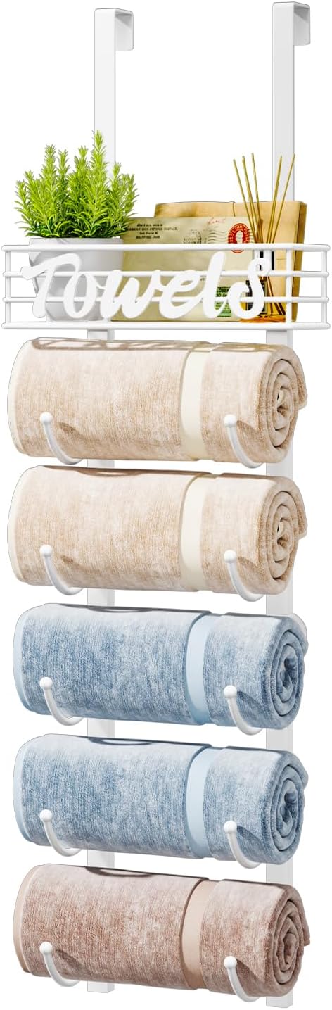 HapiRm Bathroom Towel Rack Holder - Versatile 6-Tier Organizer