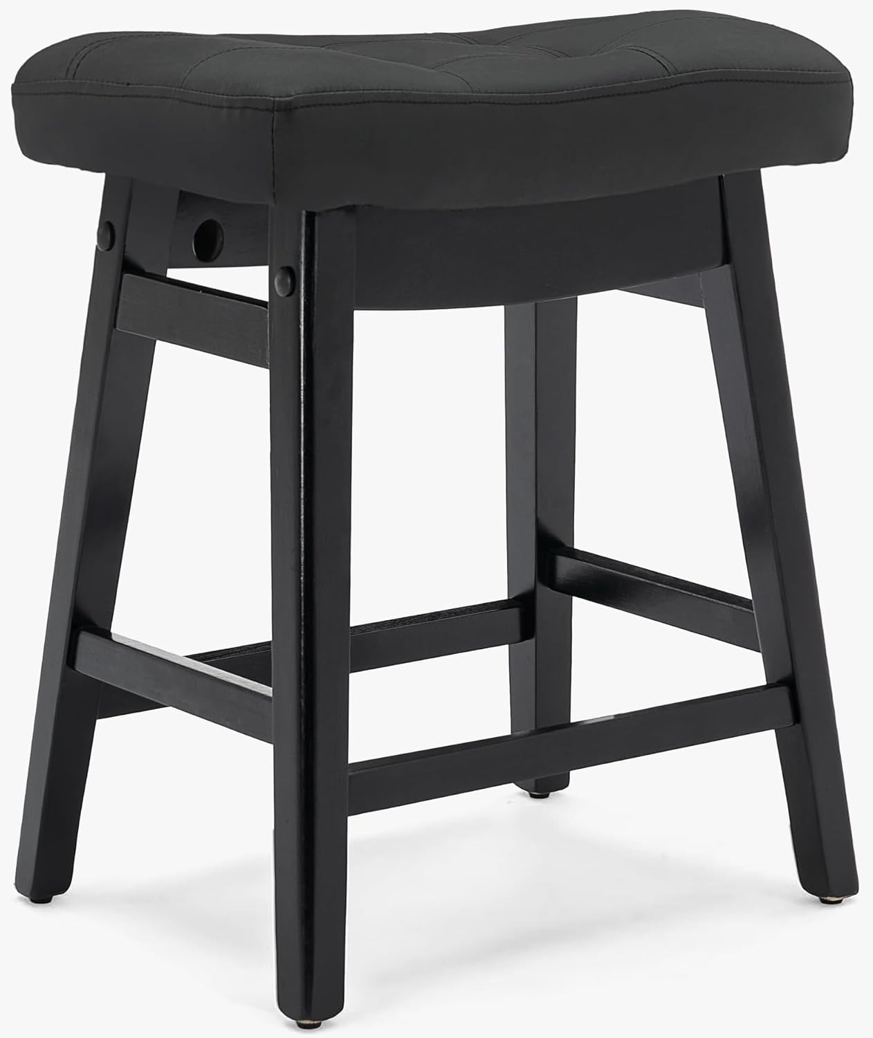 Comfortable 24 Inch Black Bar Stool for Kitchen Counter Use
