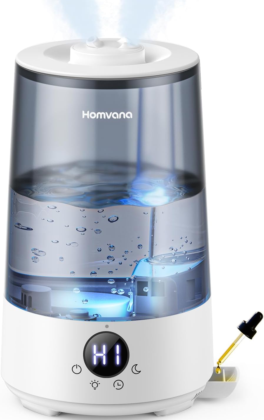 Homvana Humidifiers for Bedroom: 3-in-1 Cool Mist Solution
