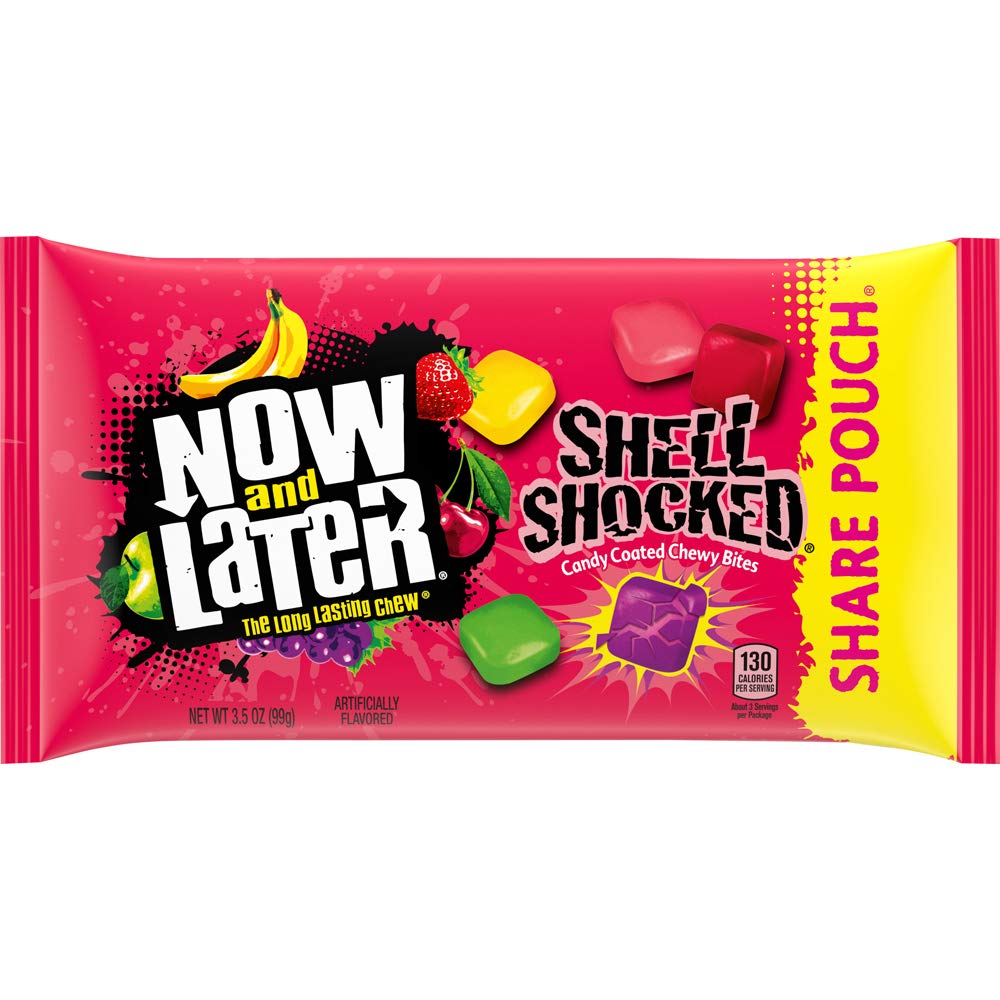 Now & Later Shell Shocked Mixed Fruit Candy, Bold Flavors Pack