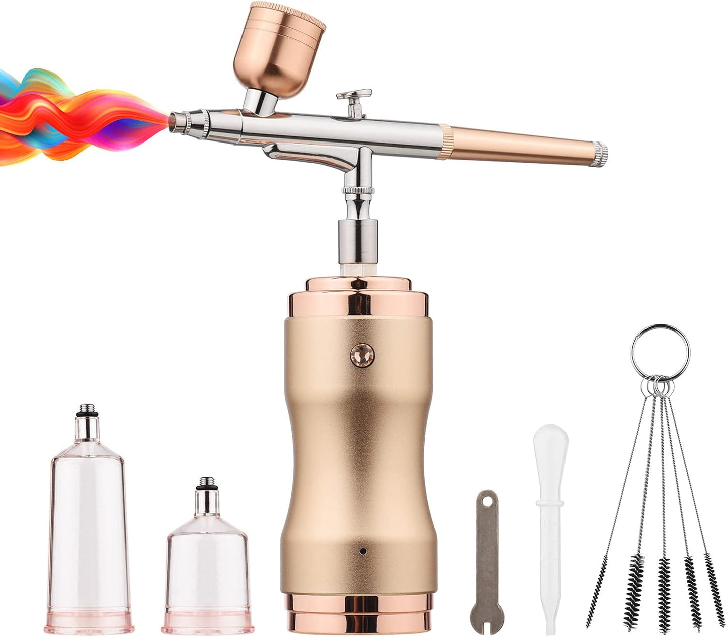 YALIYA Portable Cordless Airbrush Kit - Adjustable Pressure, Built-in Battery