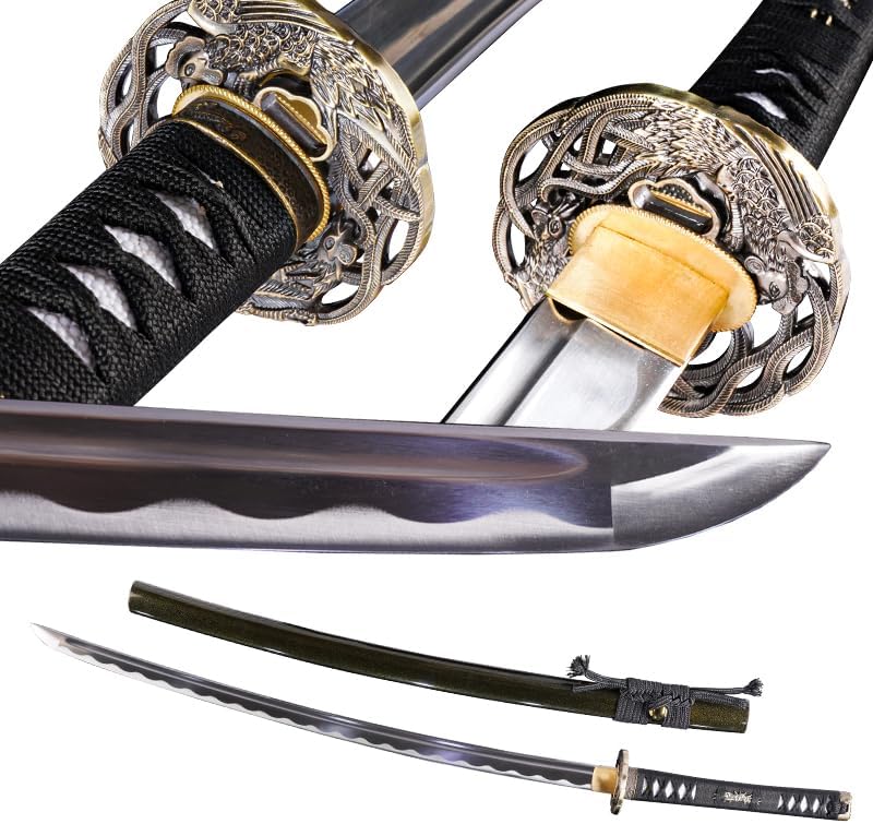 Japanese Samurai Katana Sword, 1060 High Carbon Steel Blade