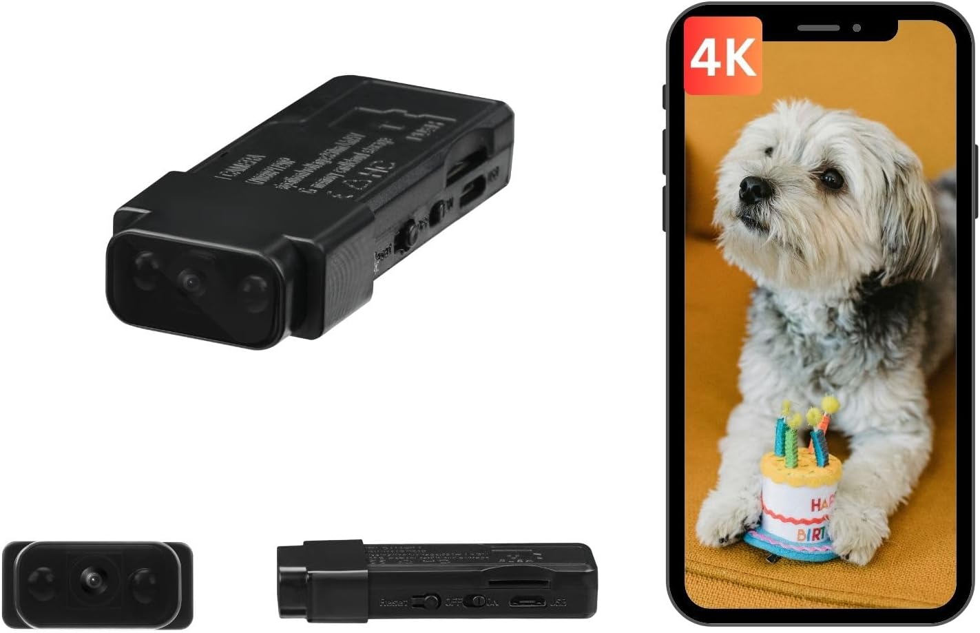 HiKam Slim 4K WiFi Hidden Camera - Night Vision - App Control