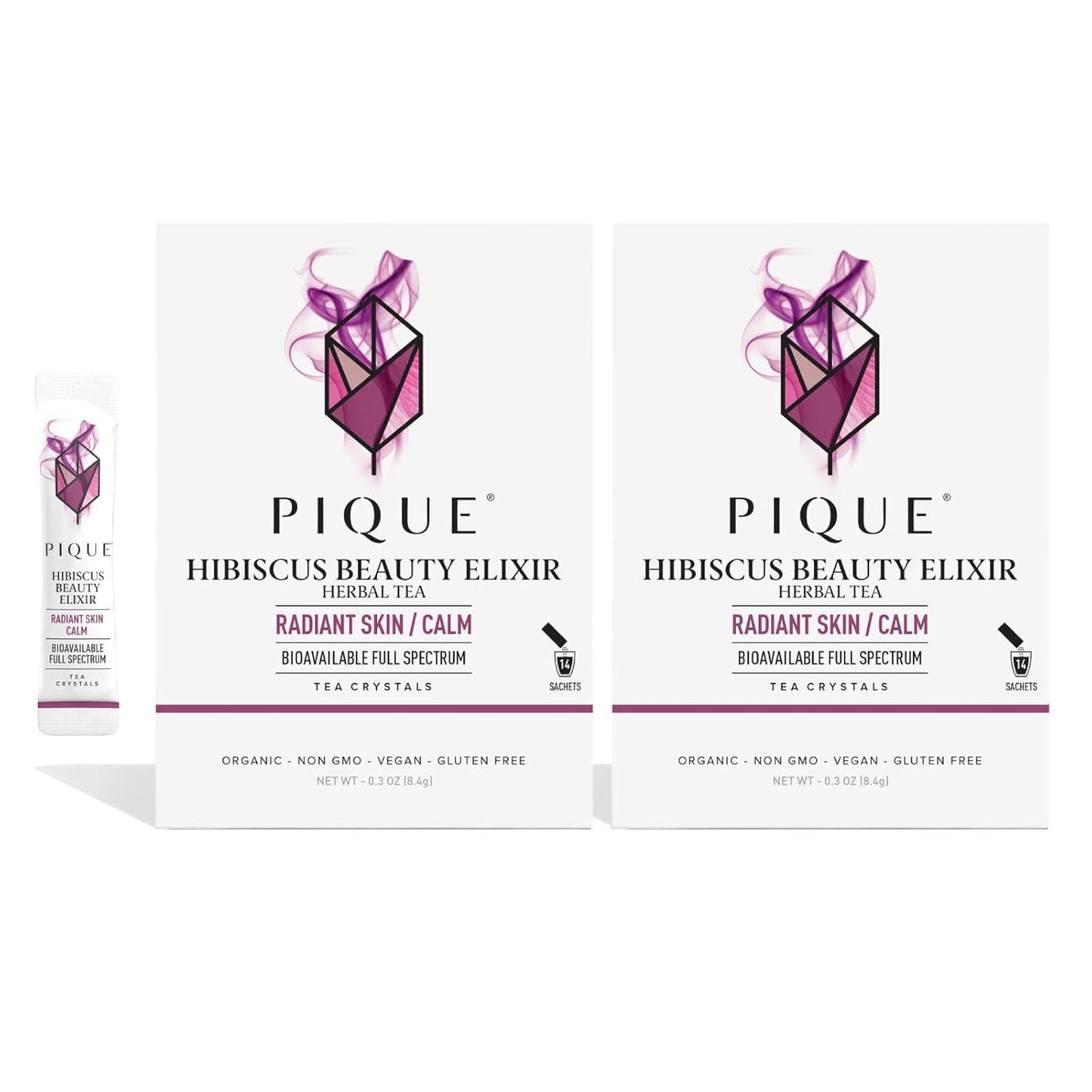 Pique Organic Hibiscus Tea Crystals for Glowing Skin and Health
