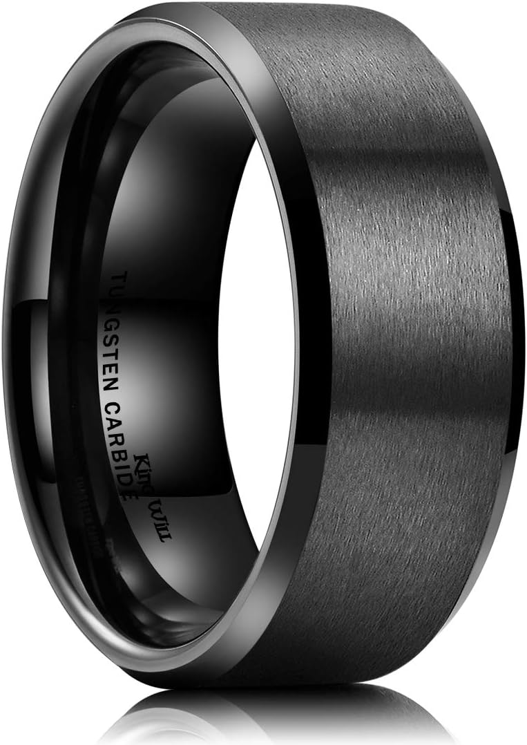 King Will Tungsten Men's Wedding Ring - Matte Finish Comfort Fit