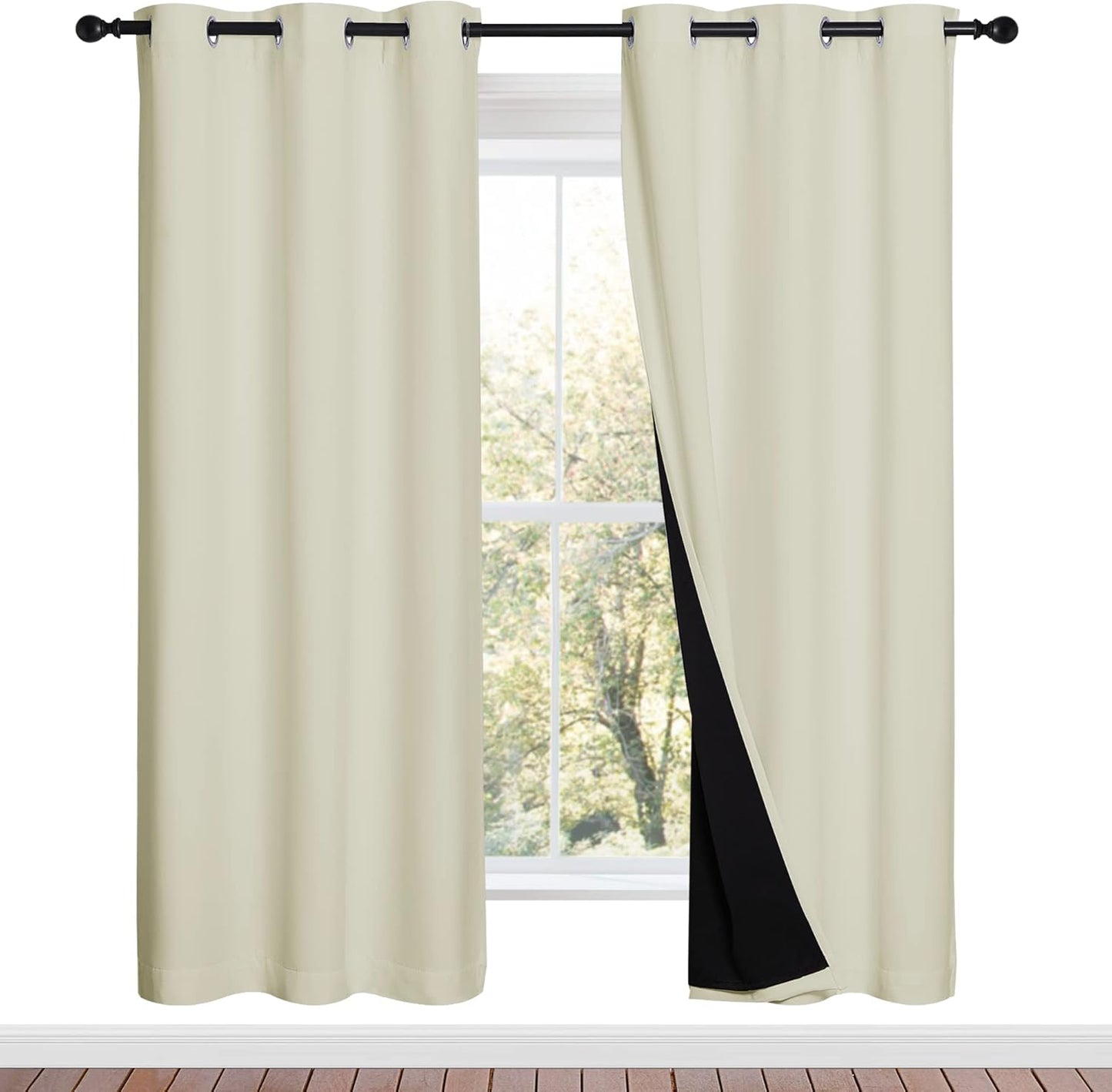 NICETOWN Living Room Blackout Draperies for Privacy & Noise