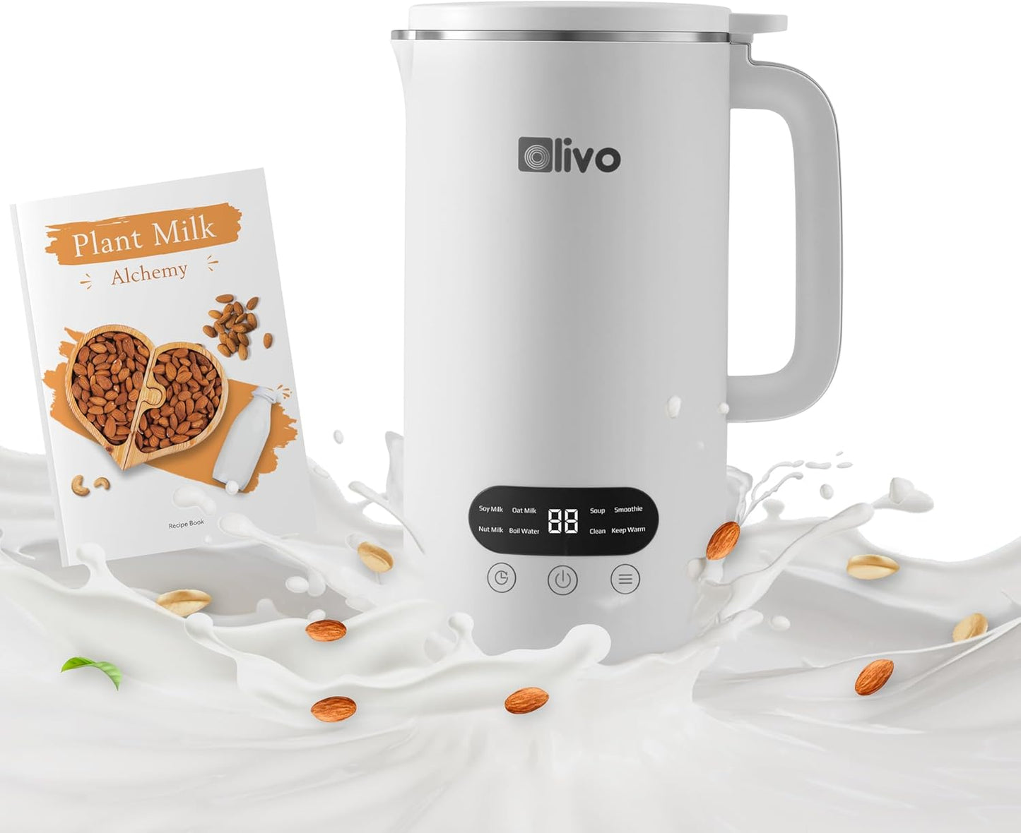 OLIVO Nut Milk Maker - 9 Functions, 304 Stainless Steel