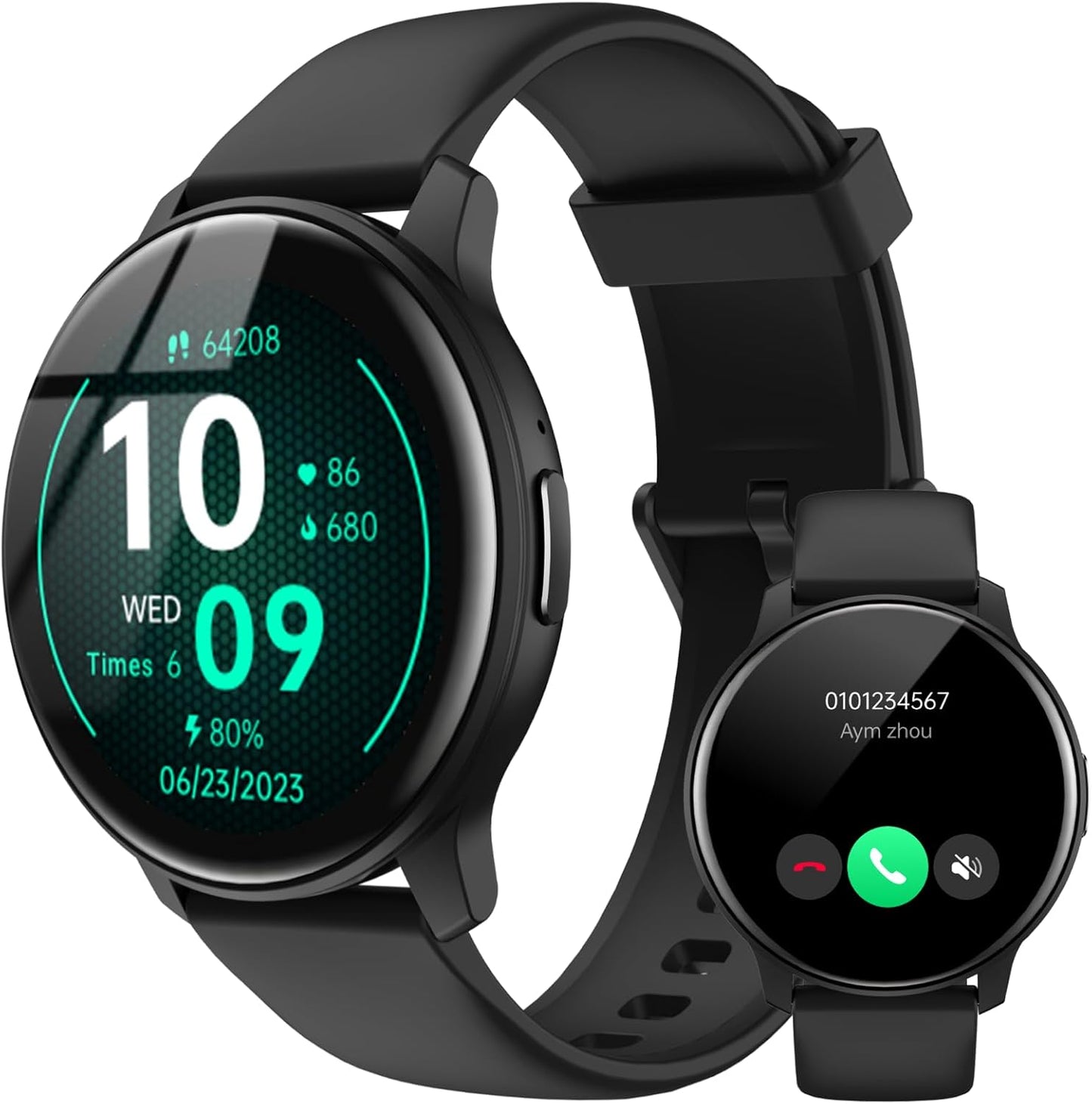 JeeJTek Smartwatch: Answer Calls, 100+ Sport Modes, IP68, Heart Rate