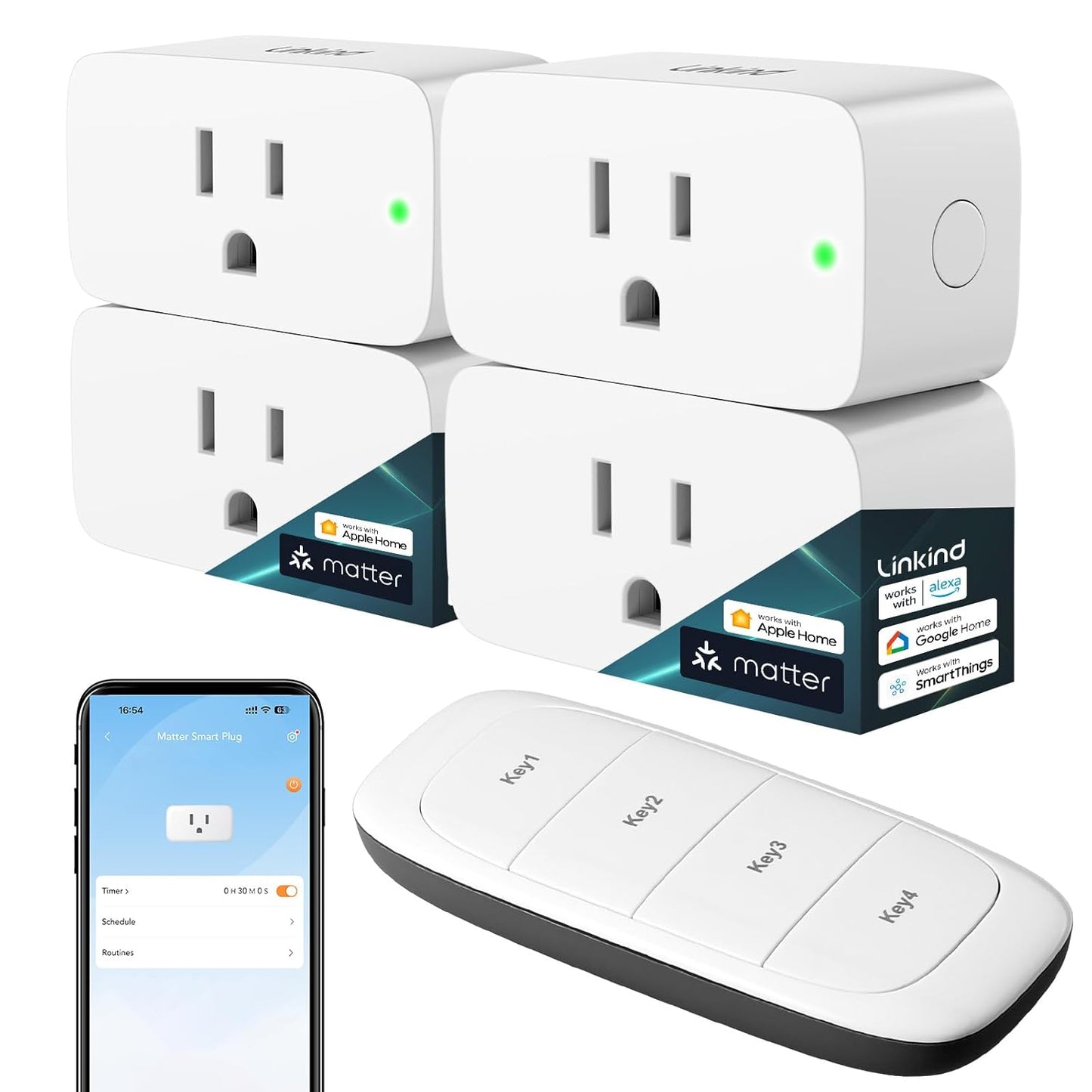 Linkind Matter Smart Plug for Home Automation and Control
