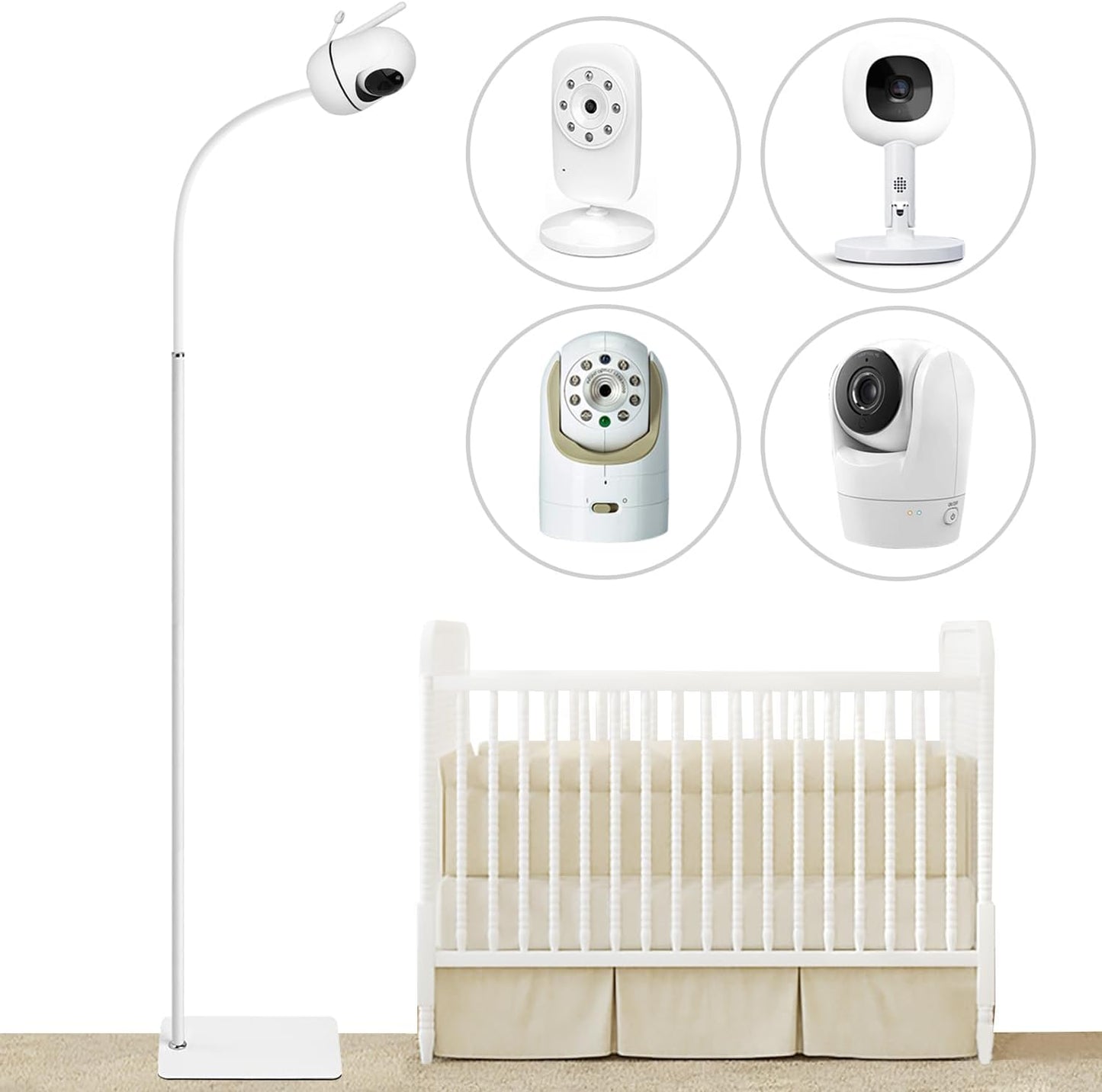 Adjustable Baby Monitor Stand - No Tools Needed!