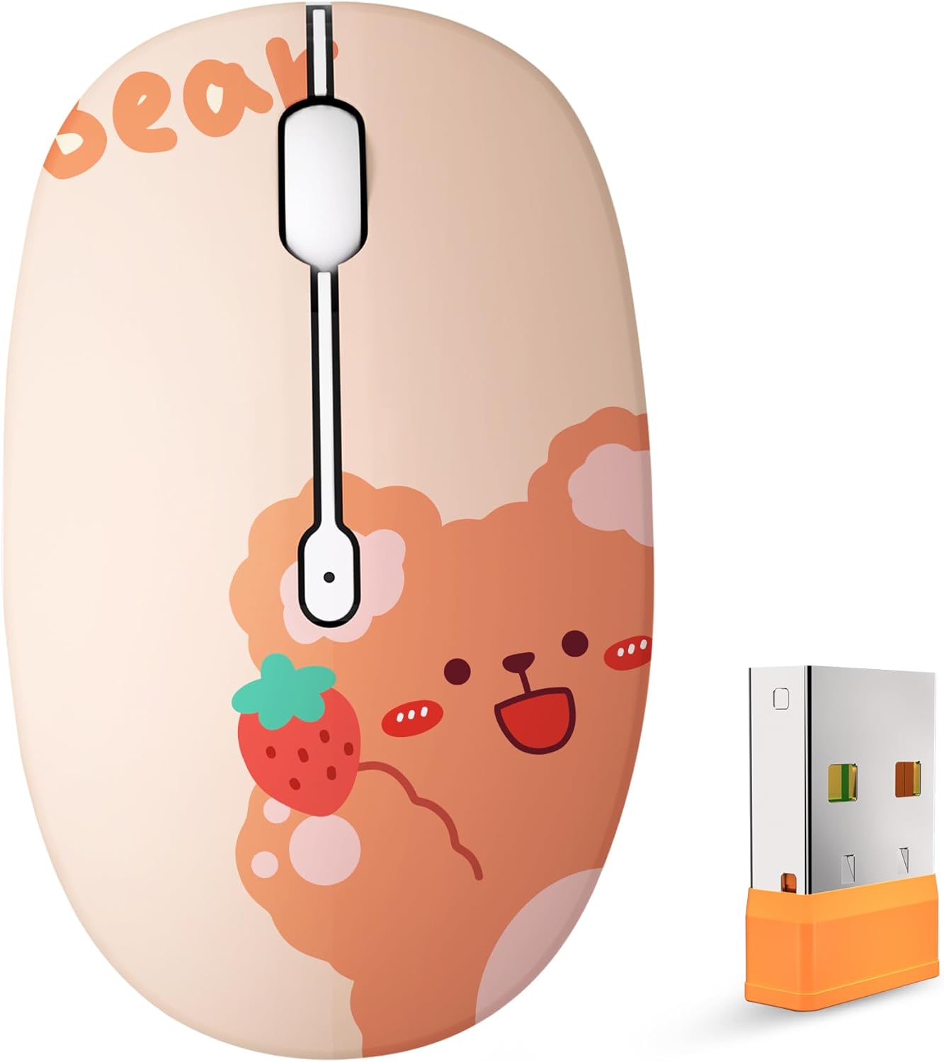 Silent Click Cute Bluetooth Mouse for Kids! Durable, Wireless, Ideal for Laptops - FMOUSE