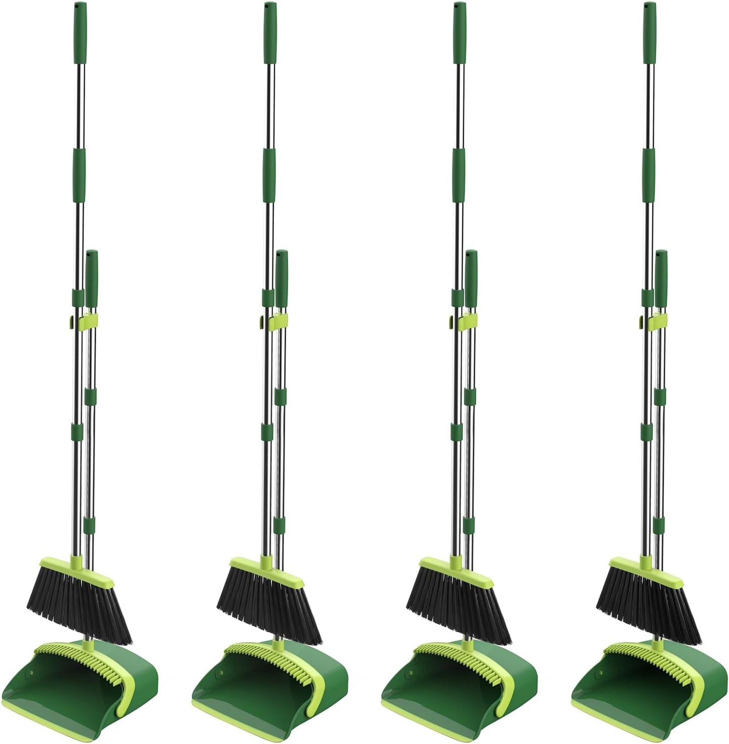 Adjustable Handle Broom and Dustpan Set for Efficient Cleaning