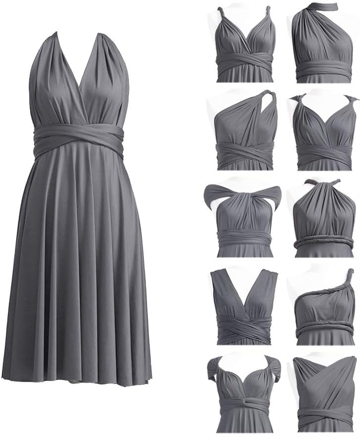 Convertible Dress Short Infinity Dress for Bridesmaid Events